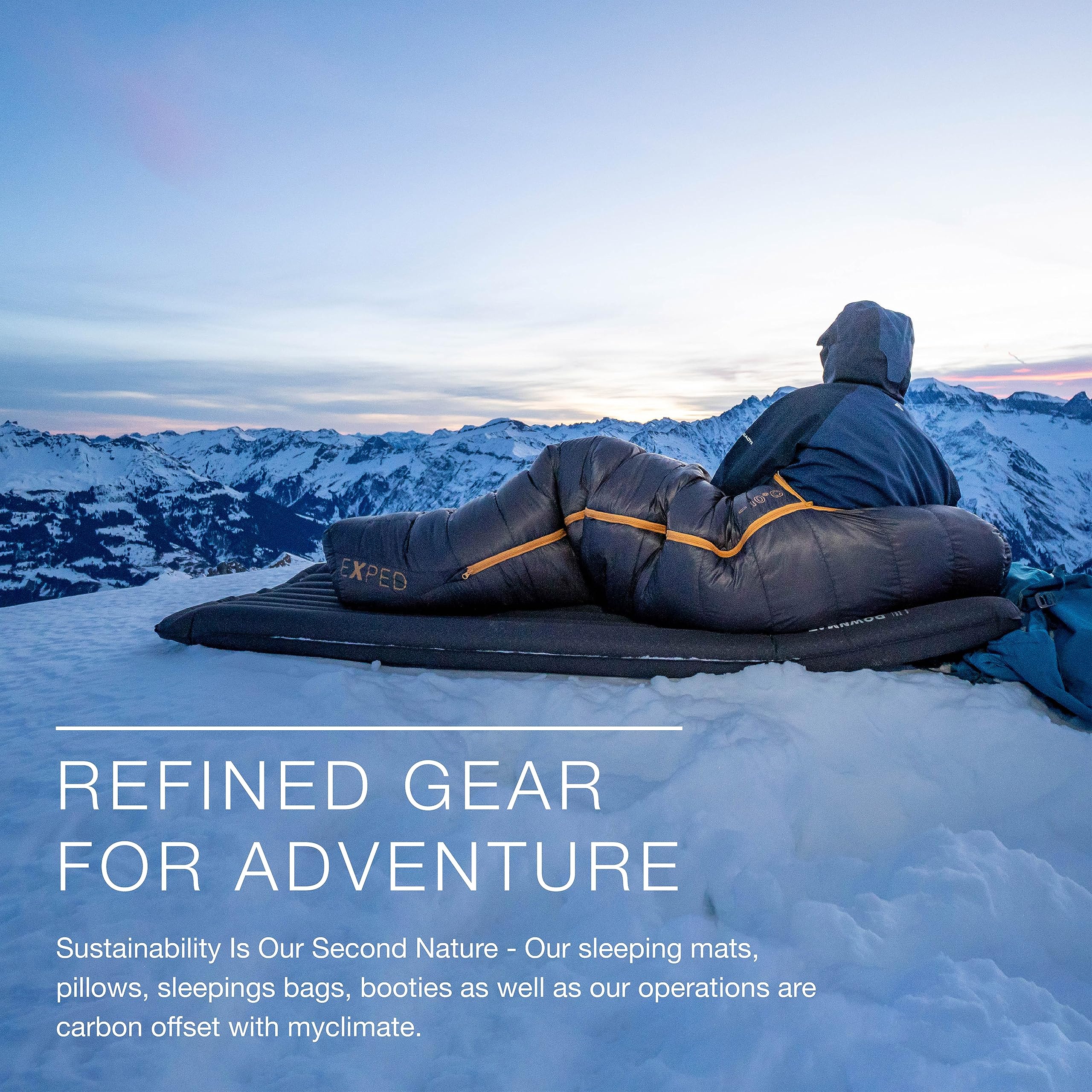 Exped MegaSleep 25F - Lightweight Reversible Sleeping Bag for Camping & Backpacking | Spring & Summer Use | Anti-Snap Design | Single/Duo & Medium/Large Sizes | Perfect for Hiking, Travel & Outdoor Adventures