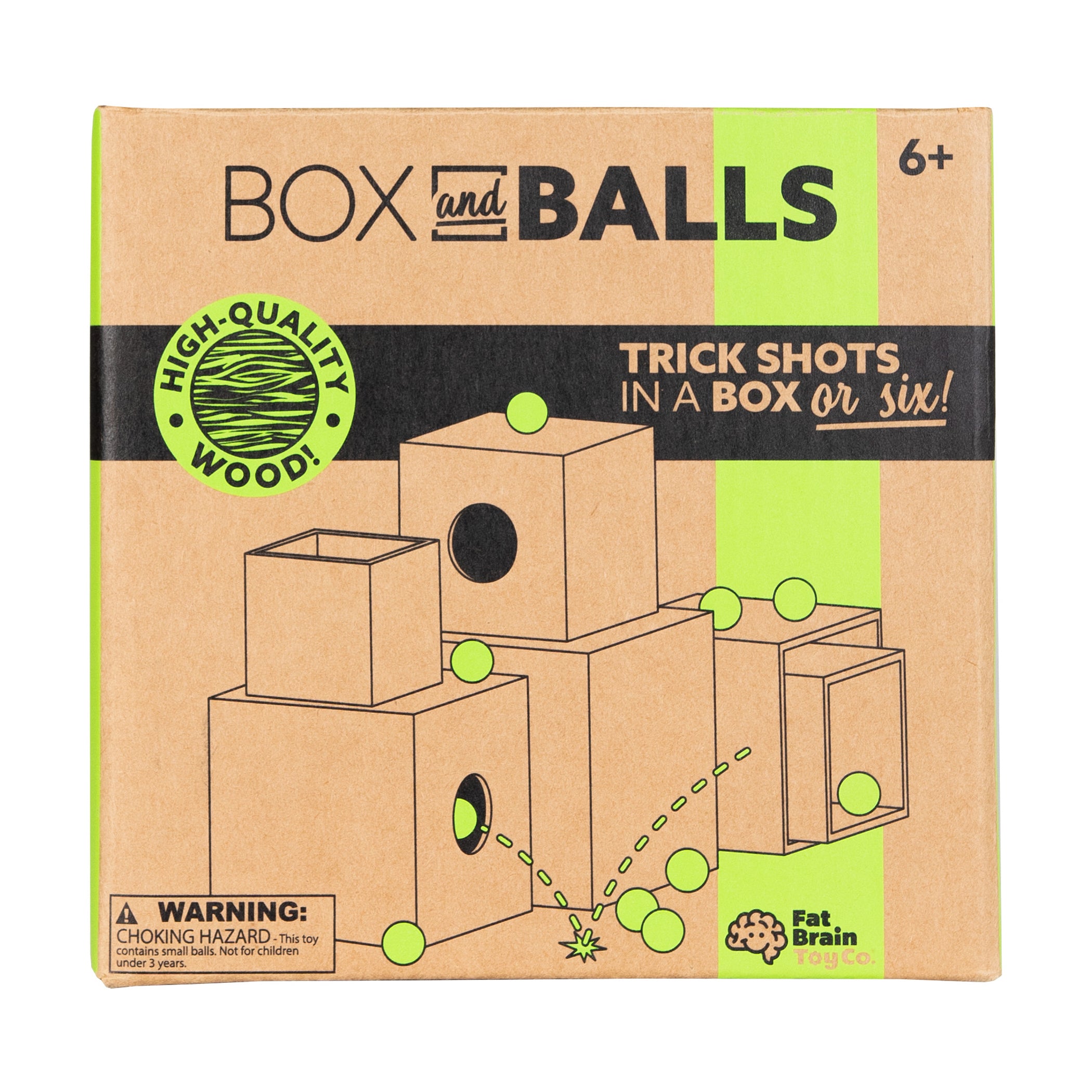 Classic Wooden Trick Shot Game Set - Box and Balls for Skill Challenge | Fun Family Board Game for Parties, Gifts & Indoor Entertainment