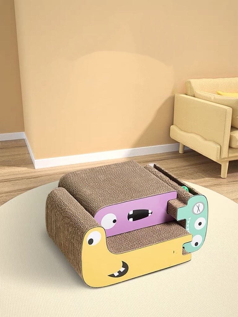 3-in-1 Multi-Level Cat Scratching Post with Hanging Tunnel & Cozy Lounge - Perfect for Indoor Play, Climbing & Napping for Kittens & Adult Cats