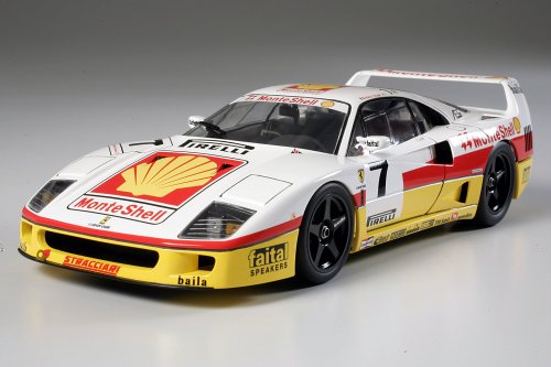 TAMIYA Ferrari F40 Competizione - Monte Shell 1:24 Scale Model Car Kit for Collectors and Hobbyists - Perfect for Display, Racing Enthusiasts, and DIY Projects