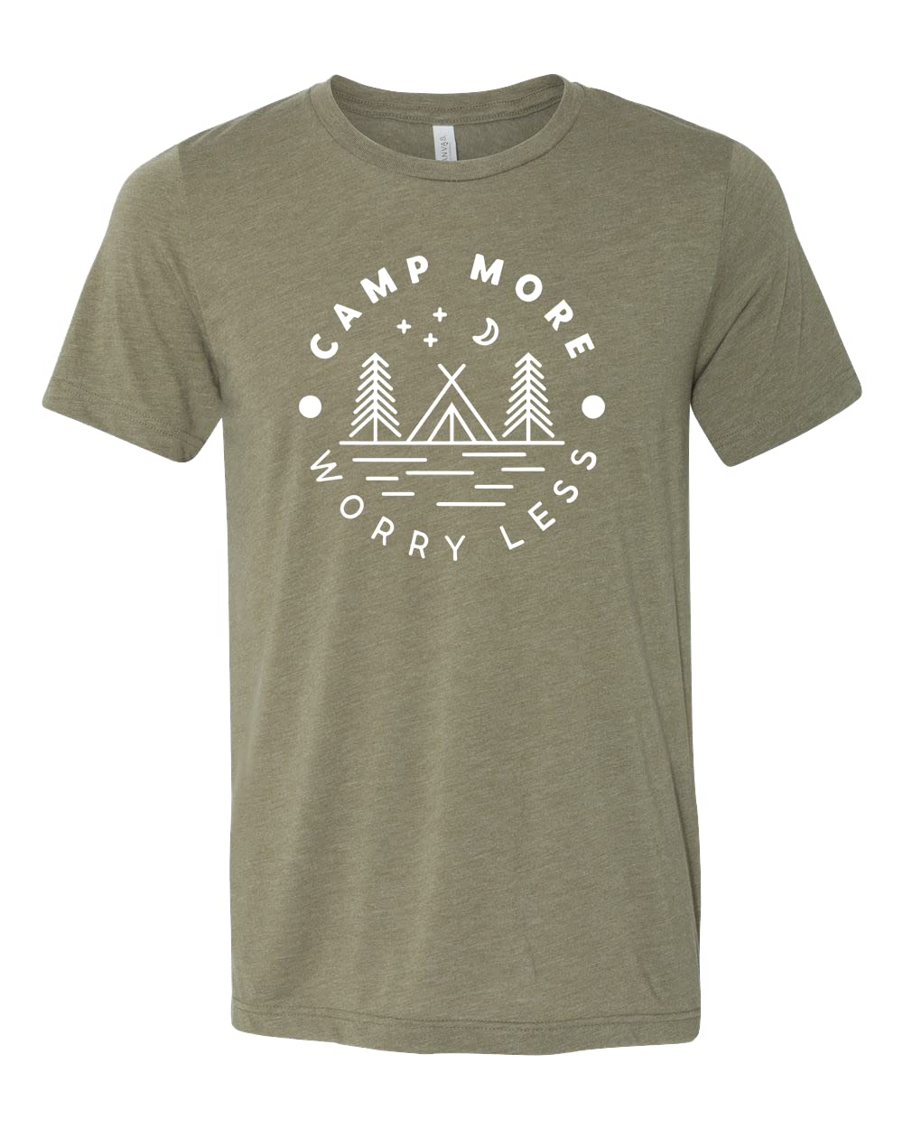 Camp More Worry Less Shirt - Comfortable Camping T-Shirt for Outdoor Enthusiasts & Adventure Lovers - Perfect for Hiking, Camping Trips & Nature Exploration
