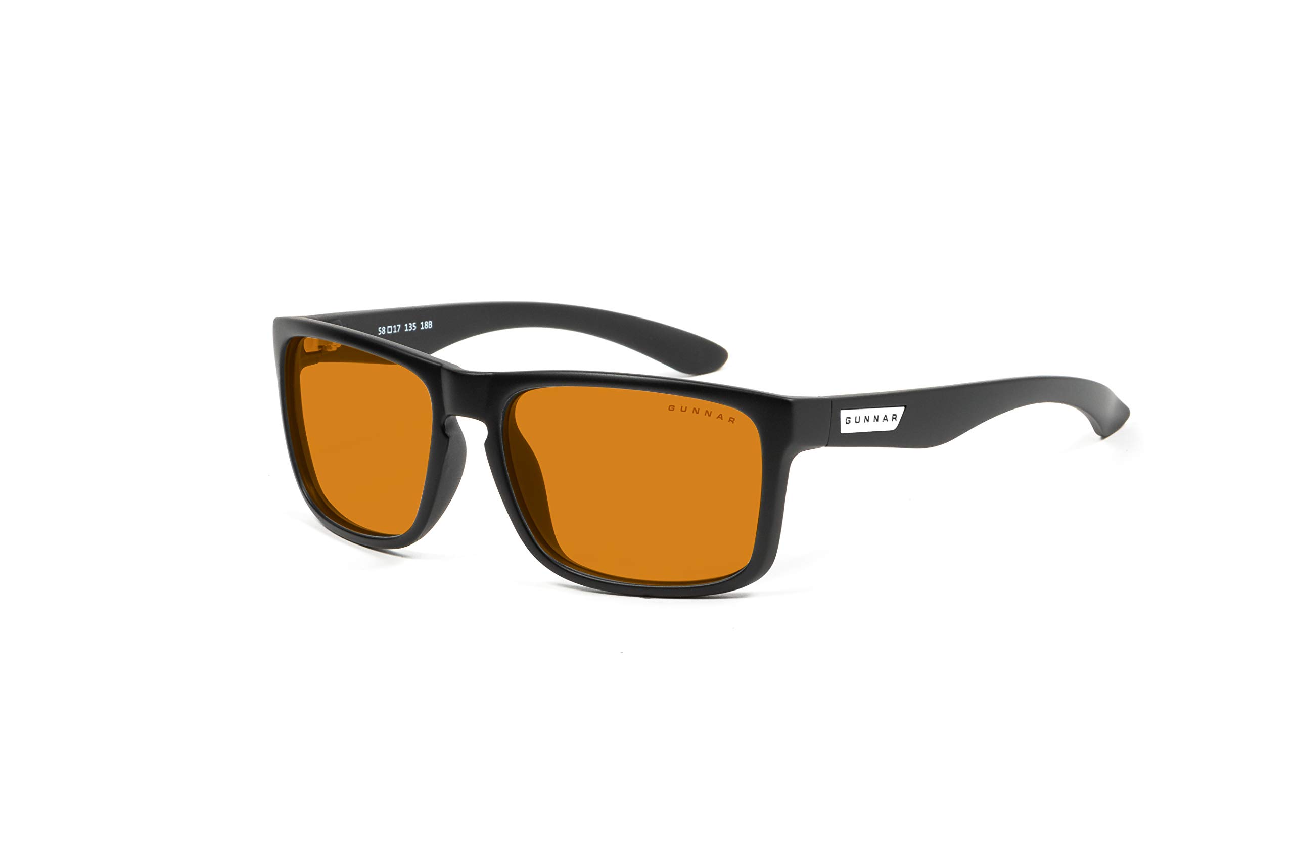 Blue Light Blocking Computer Glasses - Gunnar Enigma/Onyx with 98% Blue Light Protection - Amber Max & Onyx Tint for Gaming, Office Work & Digital Eye Strain Relief