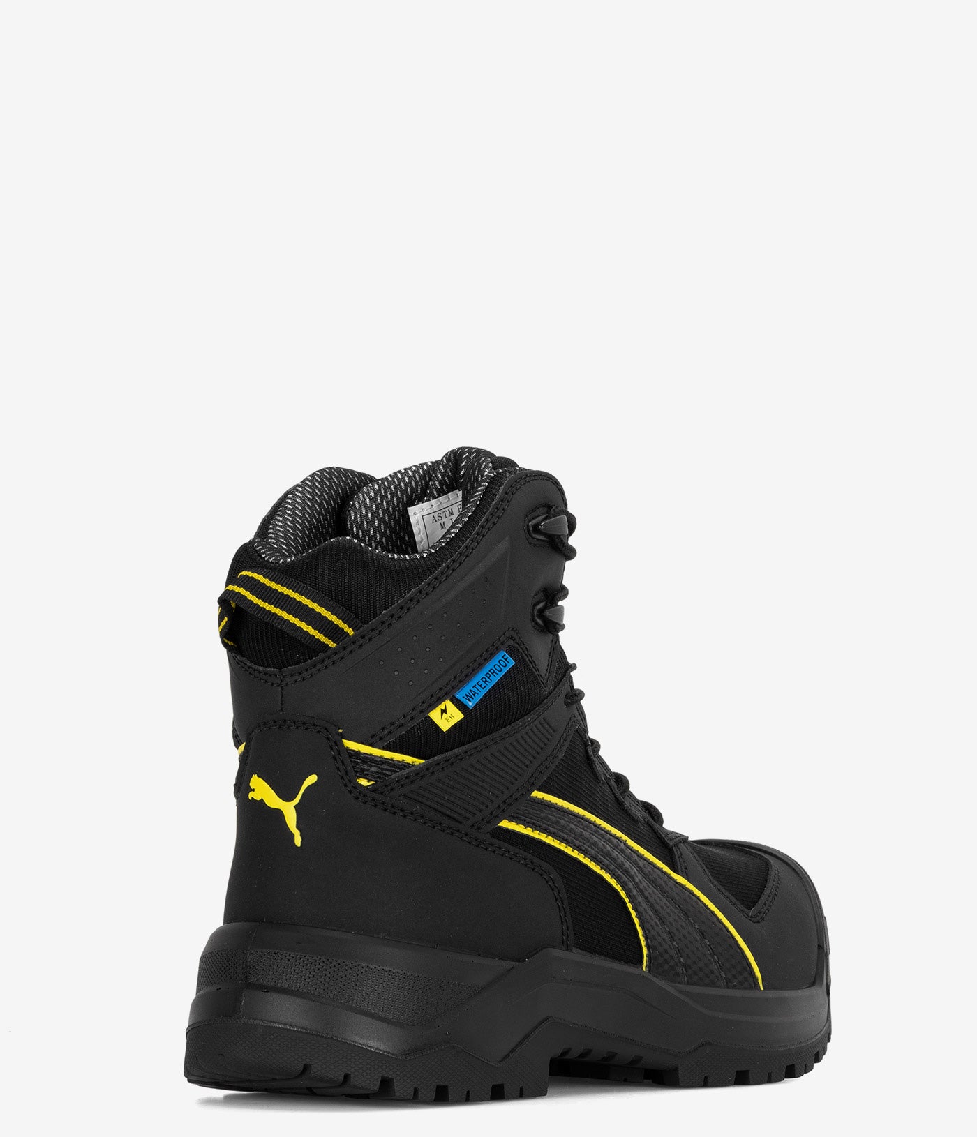 Puma Safety Rock HD Composite Toe Mid Waterproof Work Boots for Men - Durable & Comfortable Steel Toe Shoes for Construction, Warehouse & Outdoor Work
