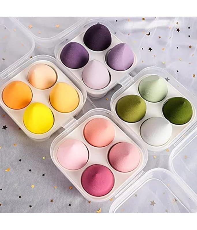 CHRONEX Professional Beauty Blender Sponges for Flawless Makeup Application | Soft Latex-Free Makeup Sponge Puff for Foundation, Concealer & Powder | Ergonomic Design for Perfect Blending | Reusable & Washable Makeup Sponge (3-Pack) | Ideal for Daily Makeup, Contouring & Professional Makeup Artists