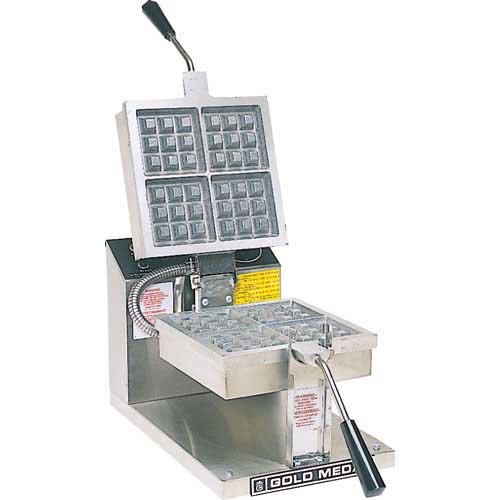 Gold Medal 5024 Commercial Belgian Waffle Maker - 80 Waffles Per Hour, 4 Square Plates for Restaurants, Cafes & Breakfast Catering - Perfect for Hotels, Diners and Large Events