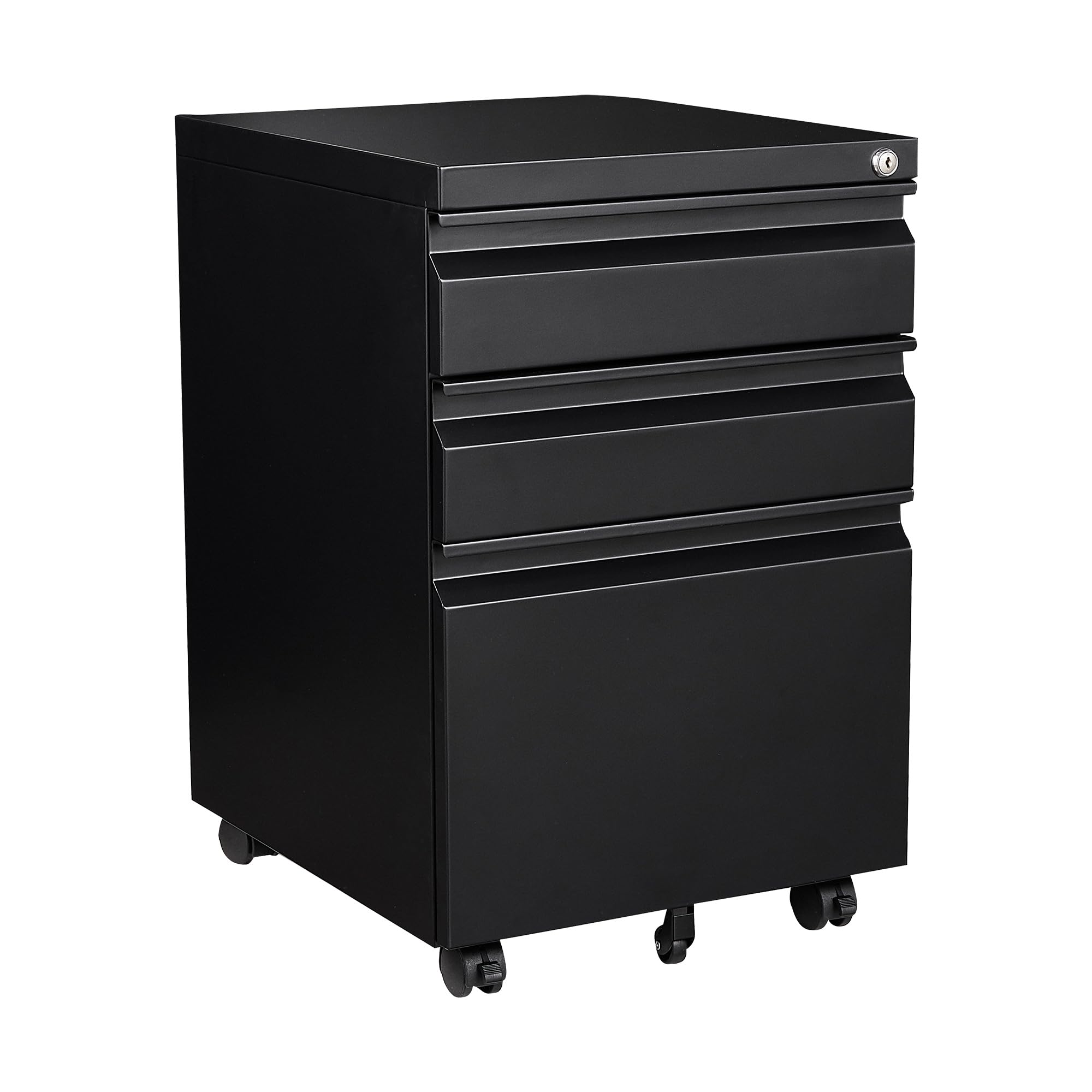STANI 3-Drawer Locking Mobile File Cabinet with Wheels - Rolling Metal Office Storage Cabinet for Under Desk Use - Fully Assembled for Easy Setup - Perfect for Home Office, School, and Workspace Organization