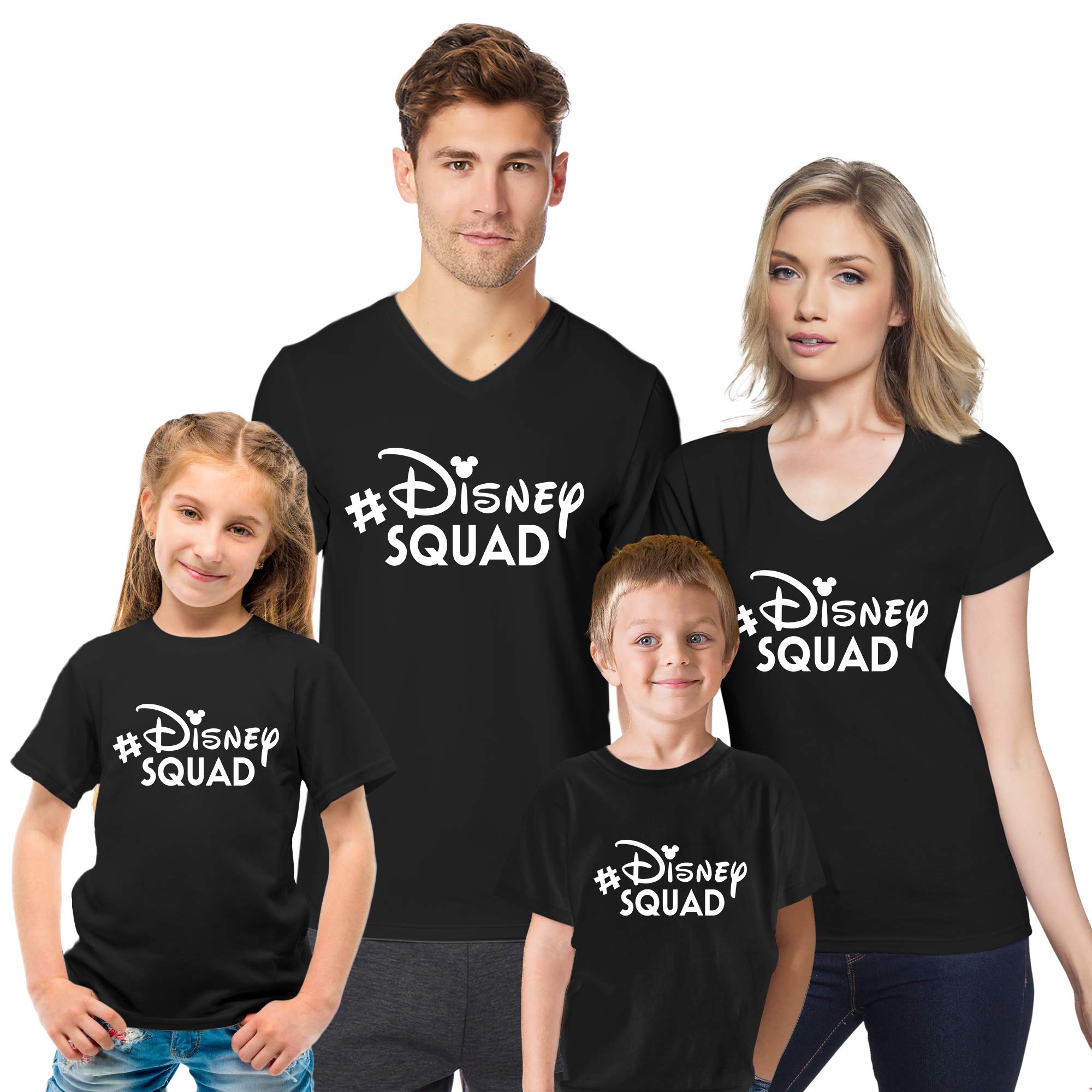 **Disney Mickey & Minnie Mouse Matching Family T-Shirts - Squad Graphic Tees for Men, Women & Kids - Perfect for Theme Parks, Vacations & Family Photos**