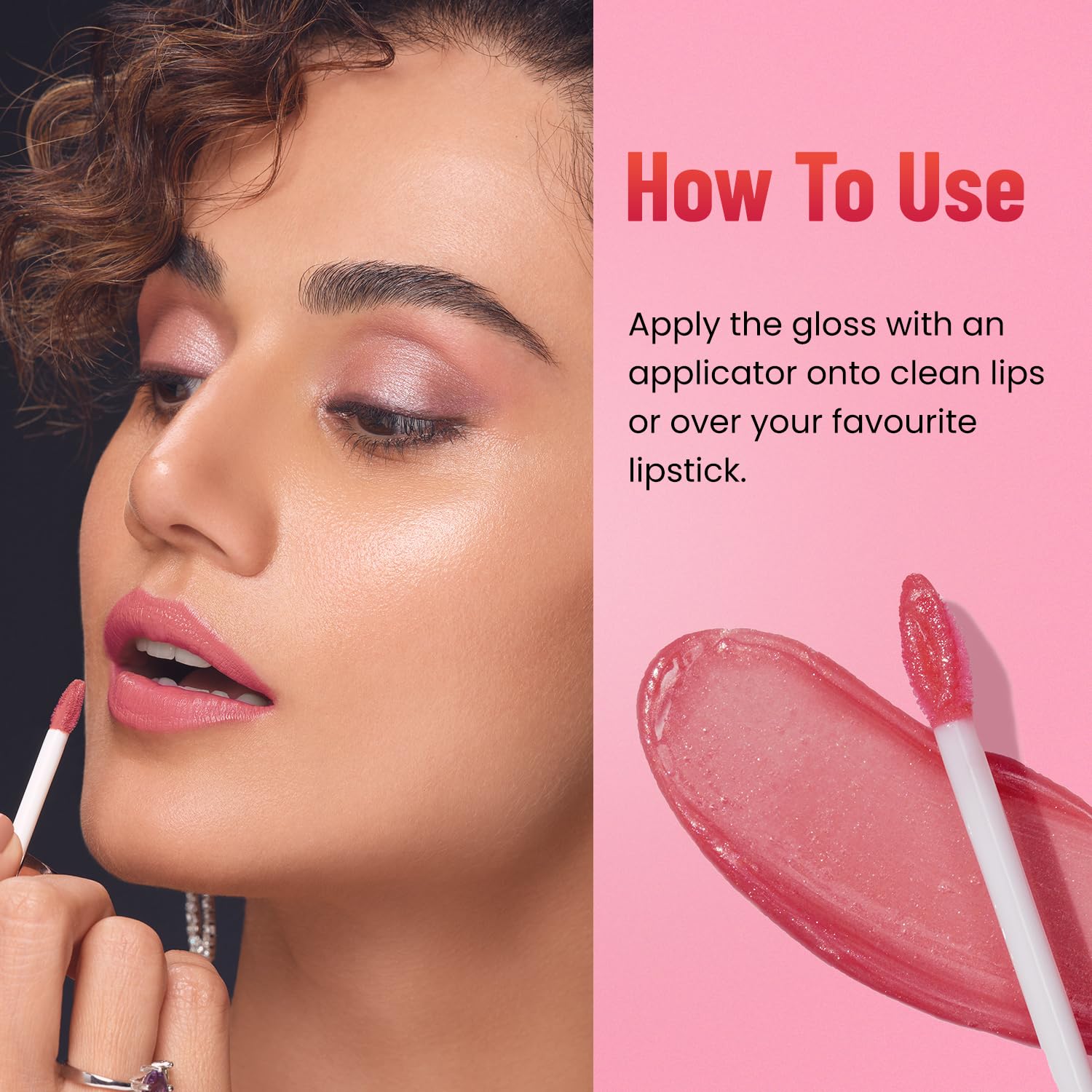 Swiss Beauty Shine & Plump Lip Gloss - Non-Sticky Hydrating Formula in Peach Shade, 4ml | Perfect for Everyday Wear, Date Night & Makeup Looks