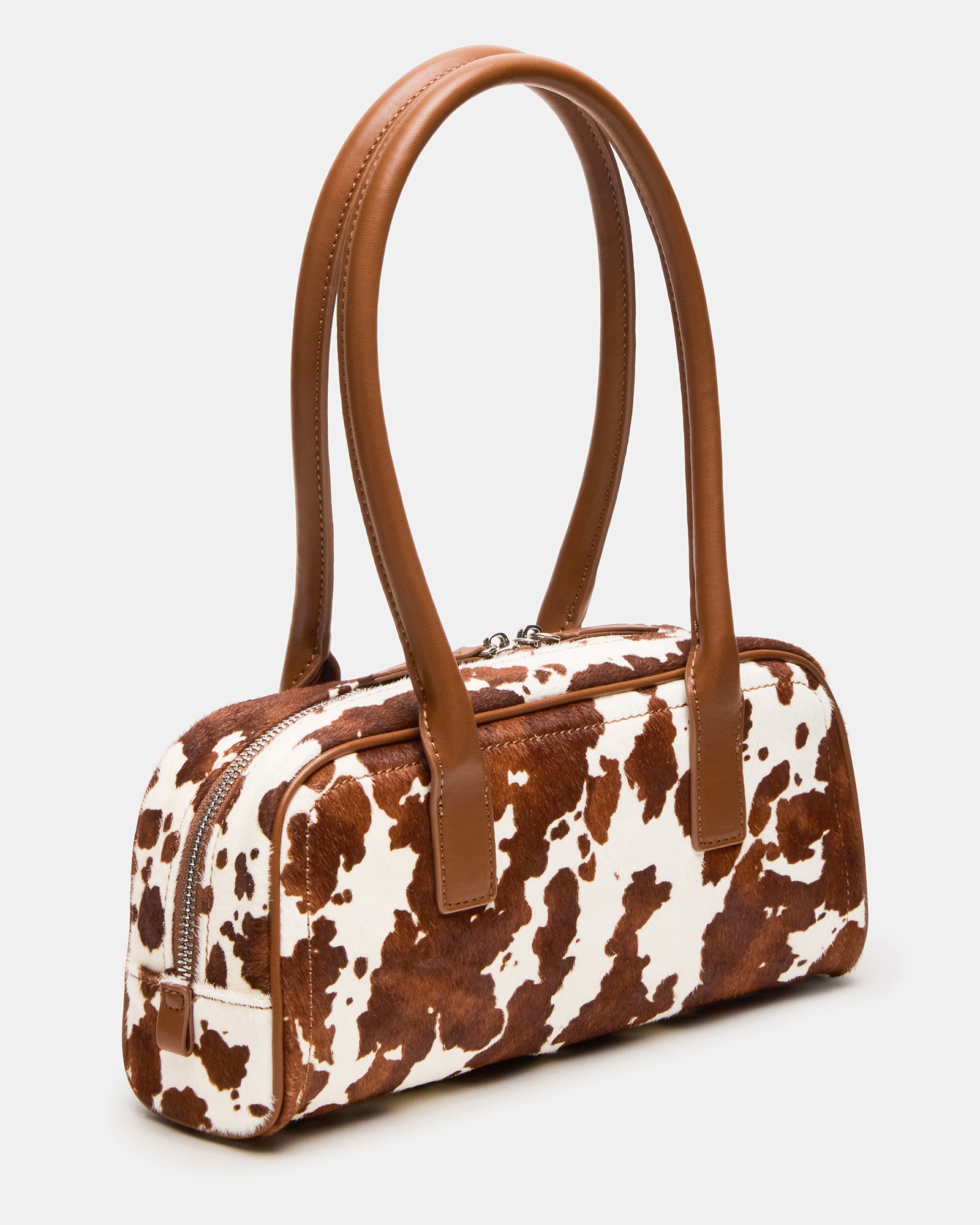 Brown Cow Print Anise Bag - Stylish Crossbody Purse for Women, Trendy Animal Print Handbag for Daily Use, Work, and Shopping