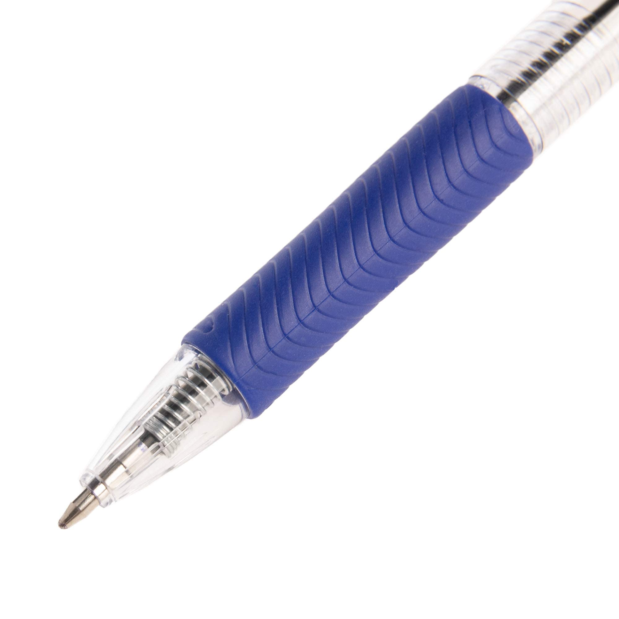 Simply Genius Retractable Ballpoint Pens Bulk 50 Pack - Smooth Writing Medium Point Blue Ink Pens with Comfort Grip - Perfect for Office, School, Notebooks & Journal Writing - Great for Business Meetings, Note Taking & Daily Office Use (50pcs)