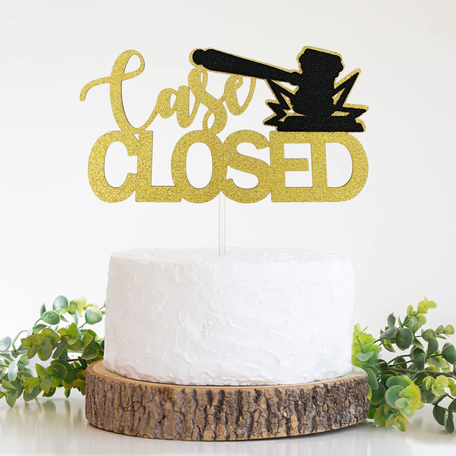 Case Closed Cake Topper - 2024 Law School Graduation & Lawyer Retirement Cake Decor - Judge & Judicial Cake Pick for Farewell Parties - Perfect for Legal Celebrations & Courtroom-Themed Events