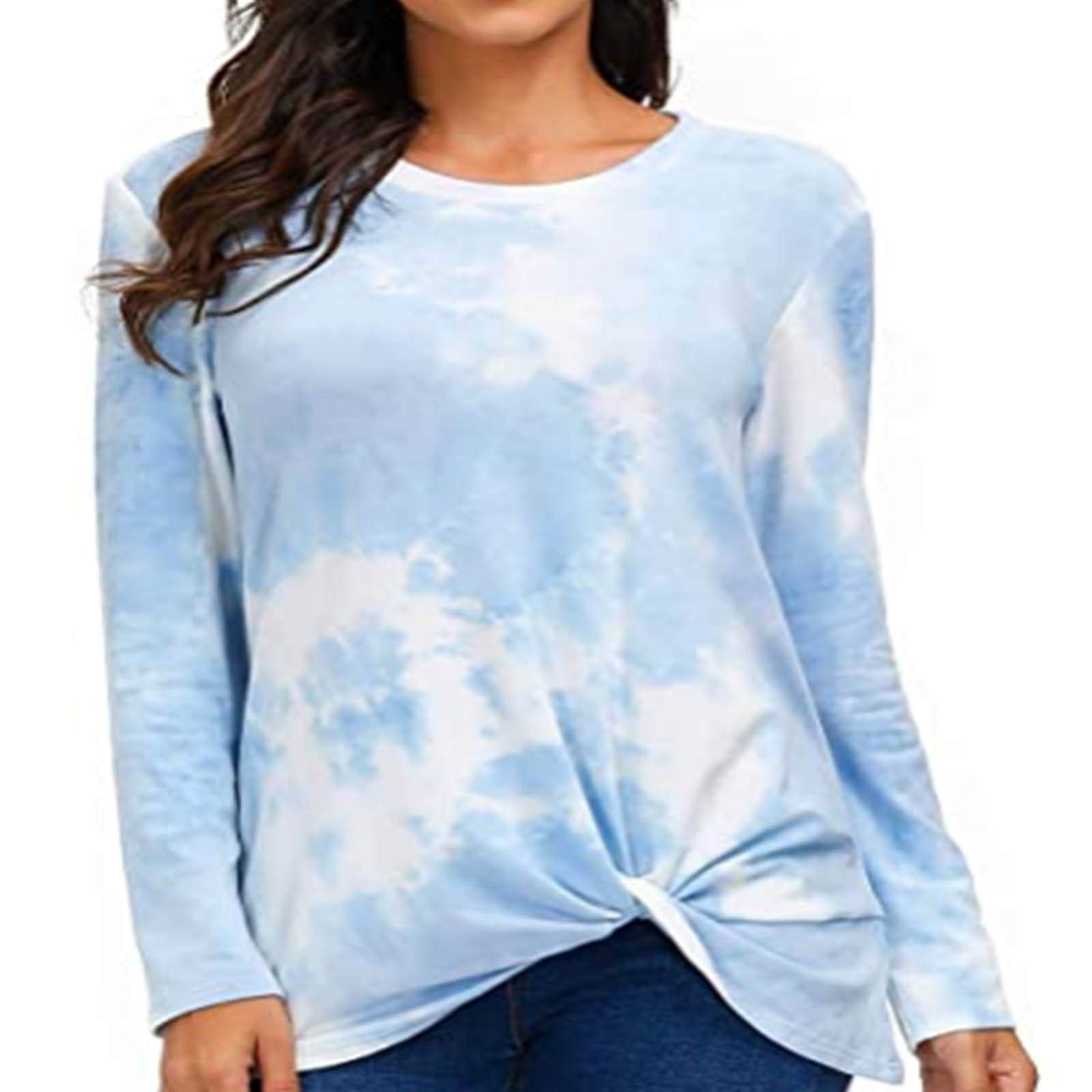 Women's White Fitted Long Sleeve T-Shirt with Side Split - Casual Loose Tunic Top for Fall & Summer | Perfect for Layering, Office Wear, and Weekend Outfits