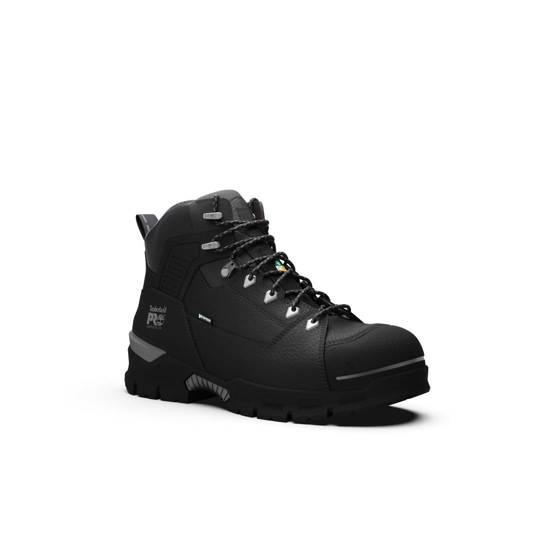 Endurance EV 6-Inch Composite Toe Waterproof Work Boots for Men - Black Safety Shoes for Construction, Warehouse & Outdoor Work