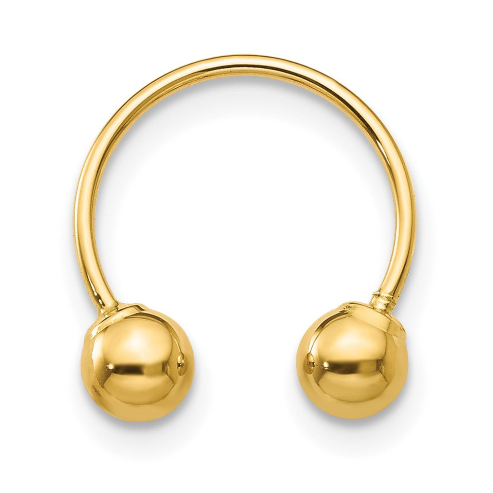 Gold Madi K Single Beaded Half Hoop Screwback Earrings SE1376 - Elegant Dangle Earrings for Women, Perfect for Parties, Weddings & Date Nights