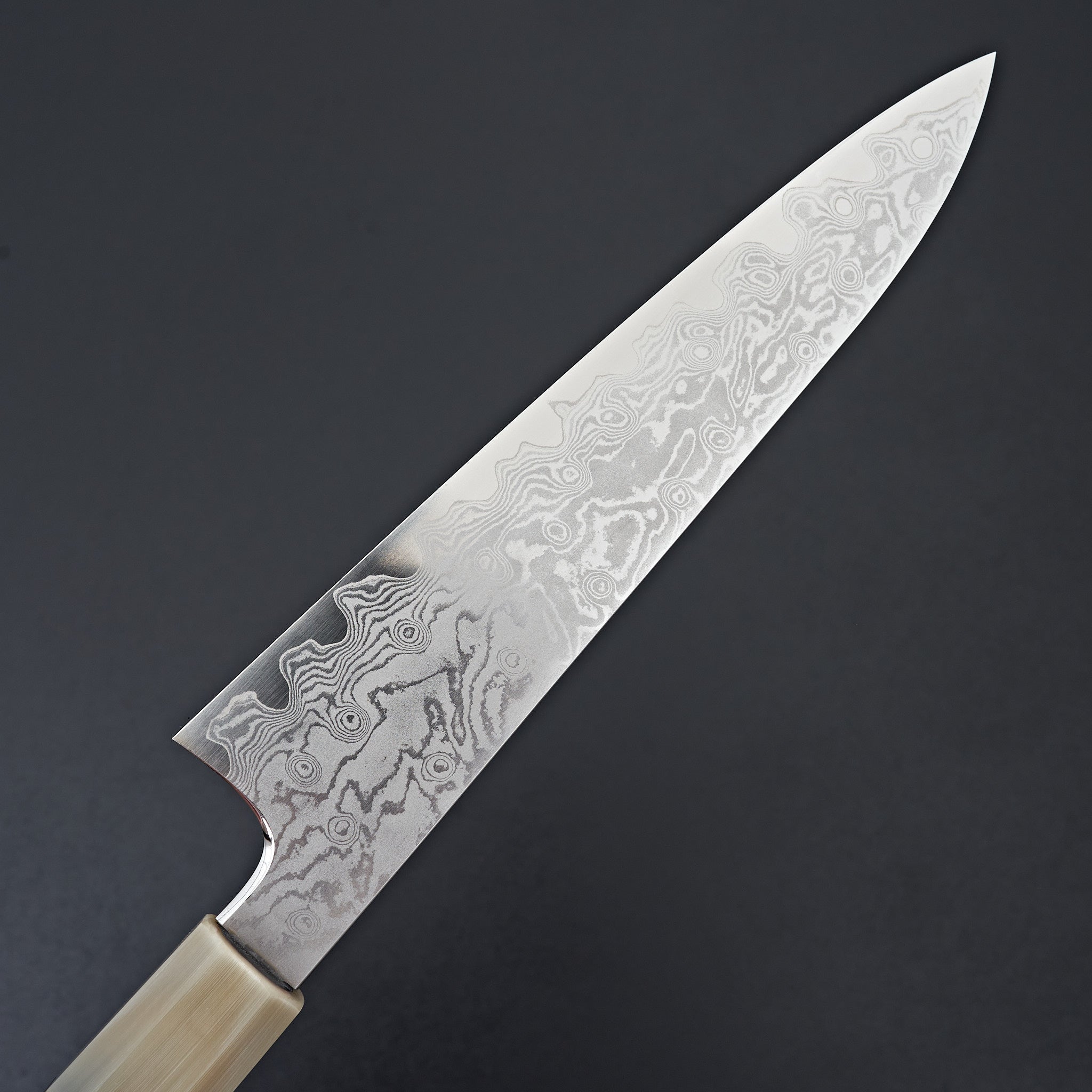 Hitohira Kikuchiyo Yohei VG-10 Damascus Gyuto Knife 210mm - Japanese Chef Knife with Ebony Handle (Limited Edition) - Perfect for Sushi, Meat Slicing & Professional Kitchen Use