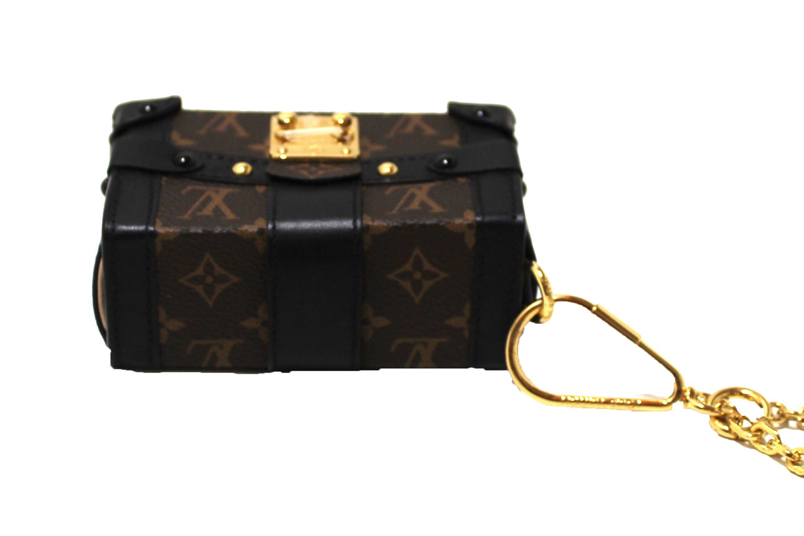 Authentic Louis Vuitton Classic Monogram Essential Trunk Handbag - Luxury Designer Crossbody Bag for Women, Perfect for Travel, Work & Everyday Use