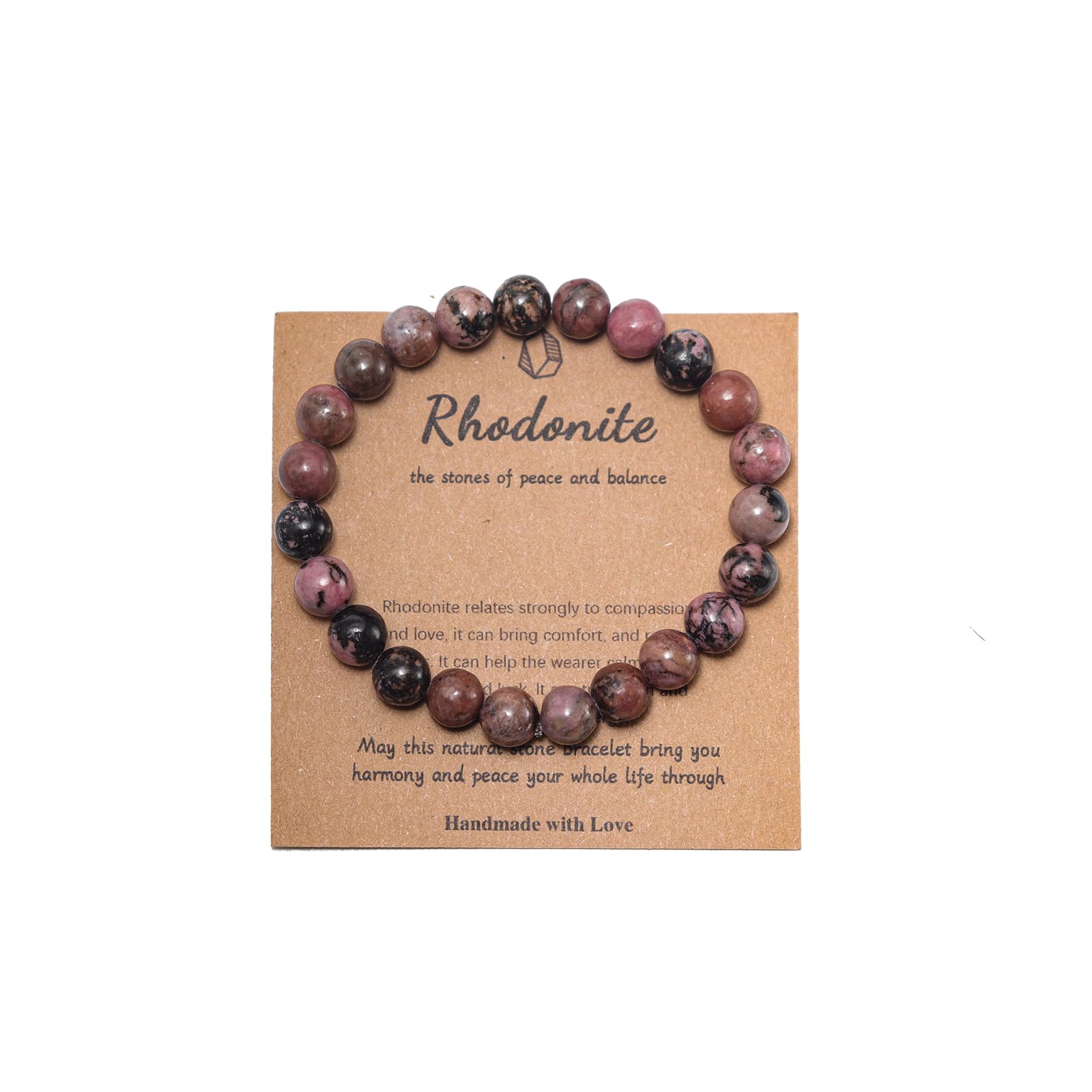 Pingyongchang Stress Relief Anxiety Yoga Bracelet for Women & Men - Natural Crystal Stone Healing Mantra Bracelet, Spiritual Gift for Birthday, Meditation & Daily Wellness
