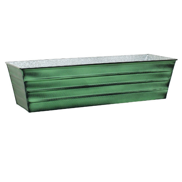 Galvanized Steel Flower Box Planter - Rustproof Outdoor Garden Planter for Flowers, Herbs & Plants - Perfect for Patio, Balcony & Window Sill Decor