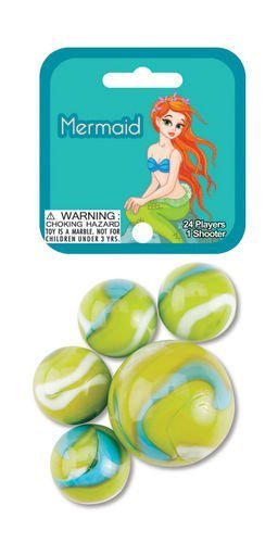 Mega Fun USA 24 Player Marbles Set with 1 Shooter Marble - Classic Marble Game for Kids & Adults - Perfect for Family Game Nights, Birthday Parties & Outdoor Play