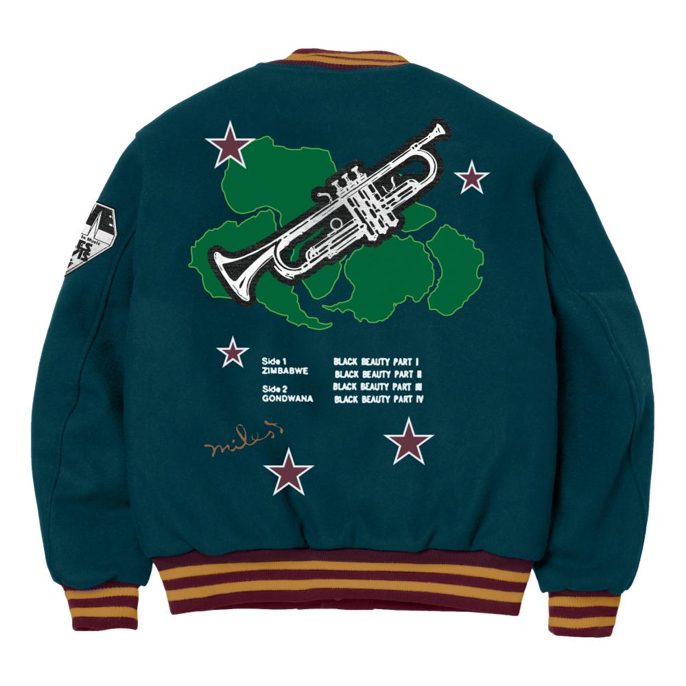 HUF PANGAEA Varsity Jacket in Jade Green - Stylish Men's Baseball Jacket for Streetwear & Casual Outfits - Perfect for Urban Fashion, Skateboarding, and Everyday Wear