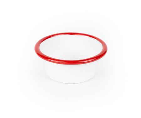 Vintage Style Red Rim Ramekin or Condiment Dish Set of 4 - Perfect for Baking, Serving Sauces, or Displaying Small Decor Items