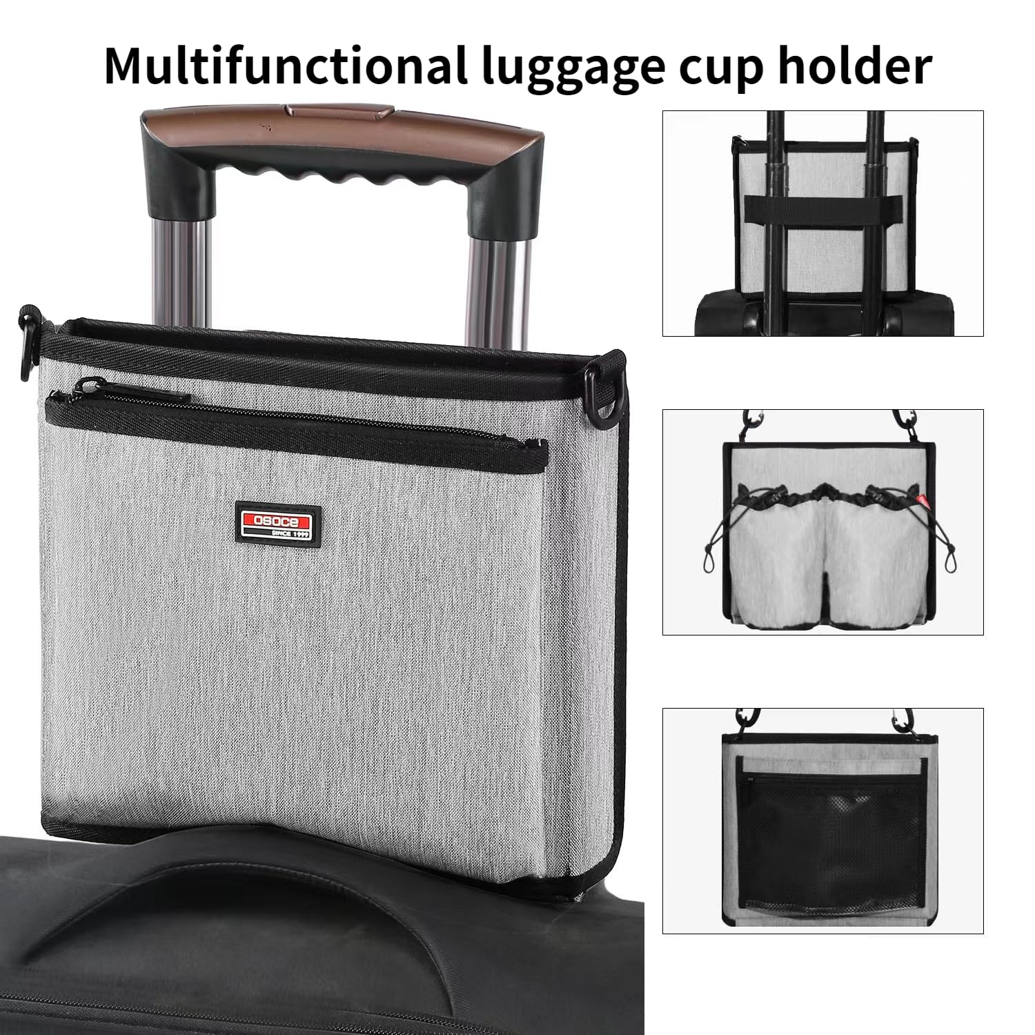 **Hands-Free Suitcase Cup Holder - Travel Drink Holder for Luggage | Must-Have Travel Accessory for Men & Women | Perfect Gift for Frequent Travelers | Use on Airports, Road Trips & Vacations**