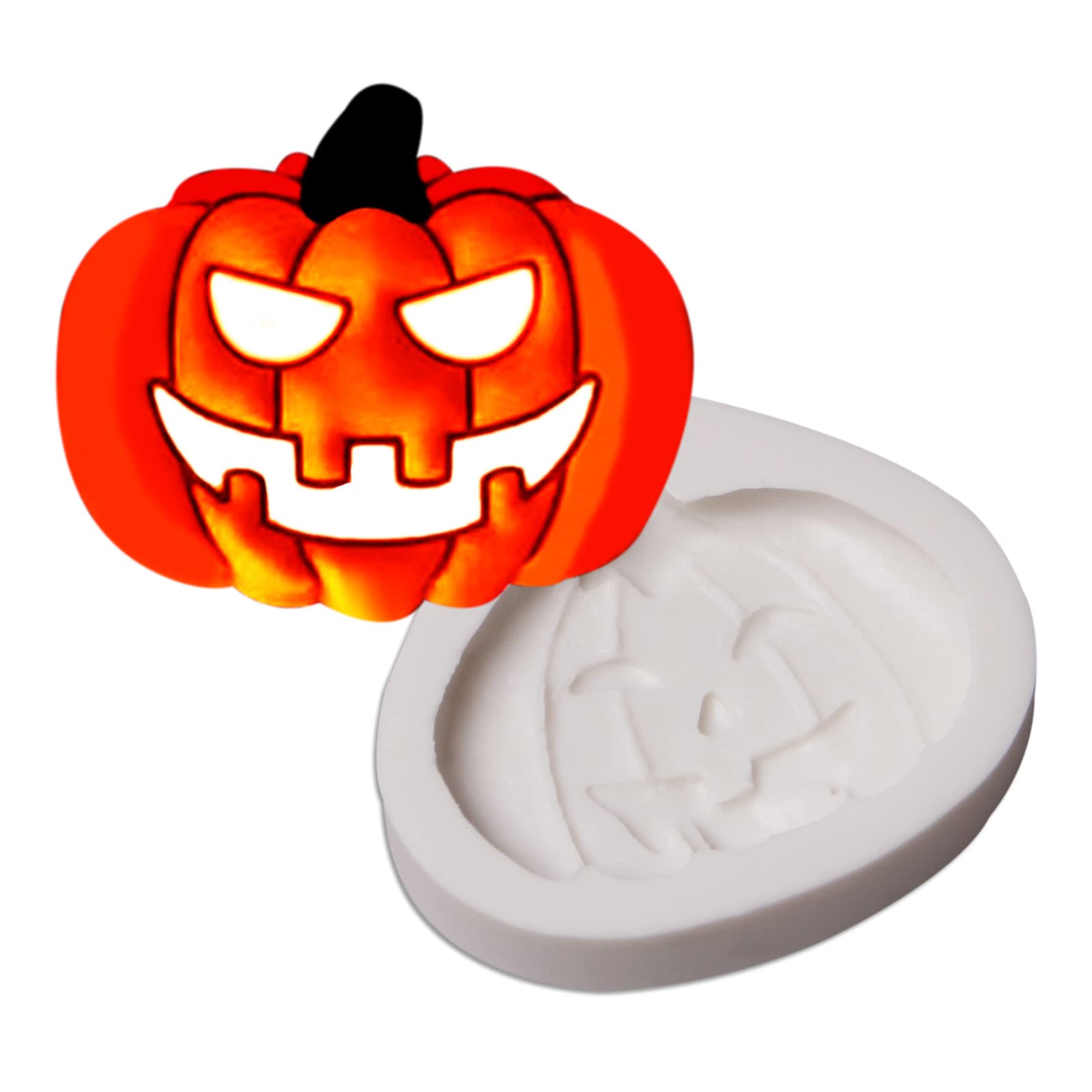 4Pcs Halloween Silicone Pumpkin Chocolate Molds - Ghost Shaped Baking Molds for Candy, Cake, Cupcake, Cookie, Jelly, Pudding, Fondant & Resin DIY Crafts - Perfect for Halloween Party Decorations & Baking Gifts
