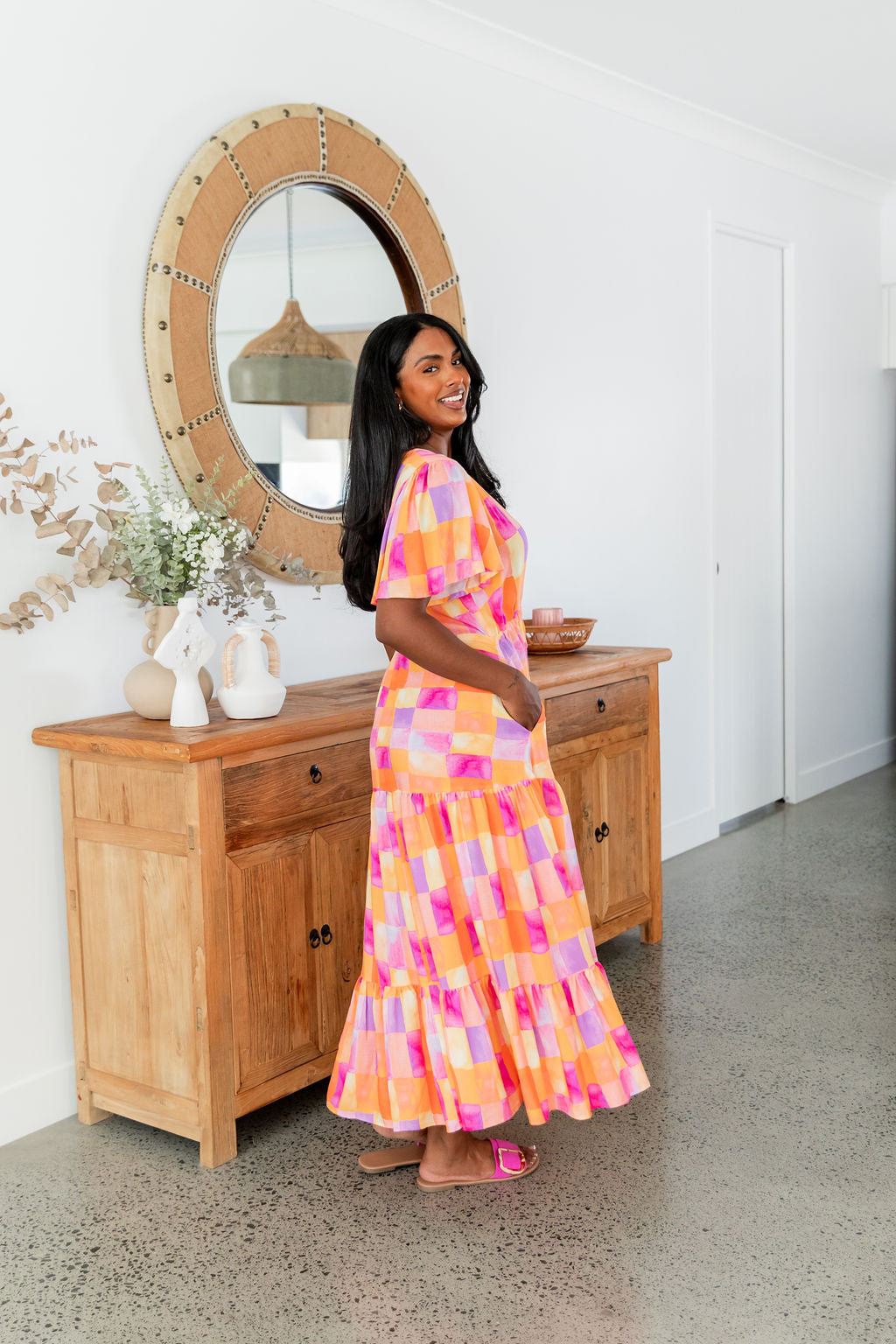 Bonnie Maxi Dress with Illusion Neckline - Elegant Flowy Long Dress for Women | Perfect for Weddings, Parties & Summer Outfits