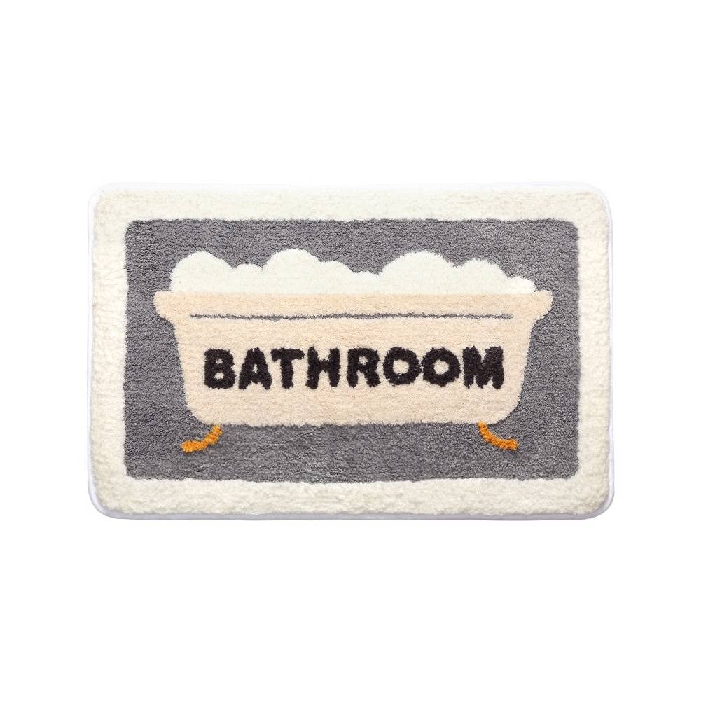 Thick Absorbent Bath Mat - Non-Slip Flocking Carpet for Bathroom & Bedroom (40x60cm) - Quick Dry Shower Mat