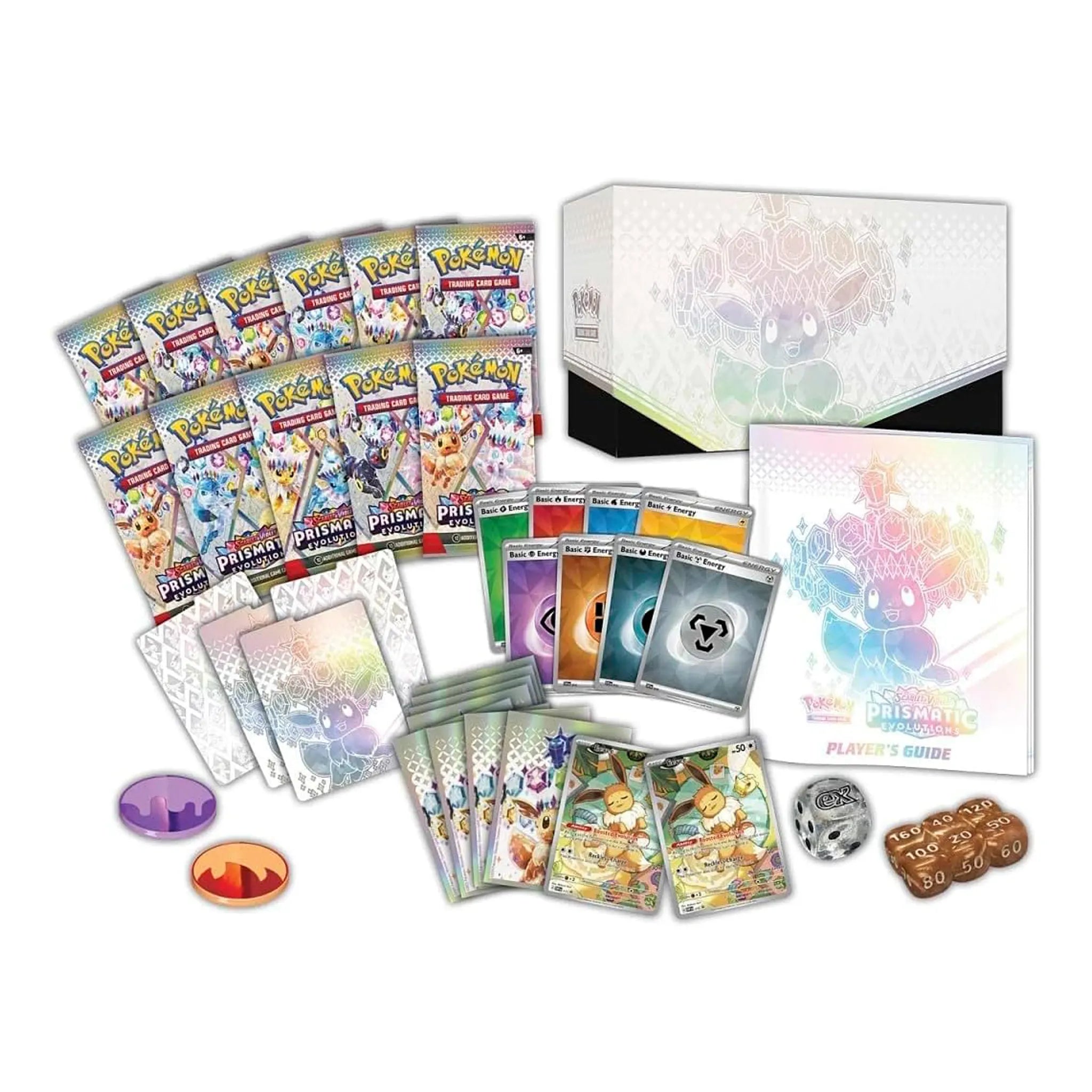 Pokémon Scarlet & Violet Prismatic Evolutions Elite Trainer Box - Official Pokémon Center Exclusive | Collectible Trading Cards for Battles & Display