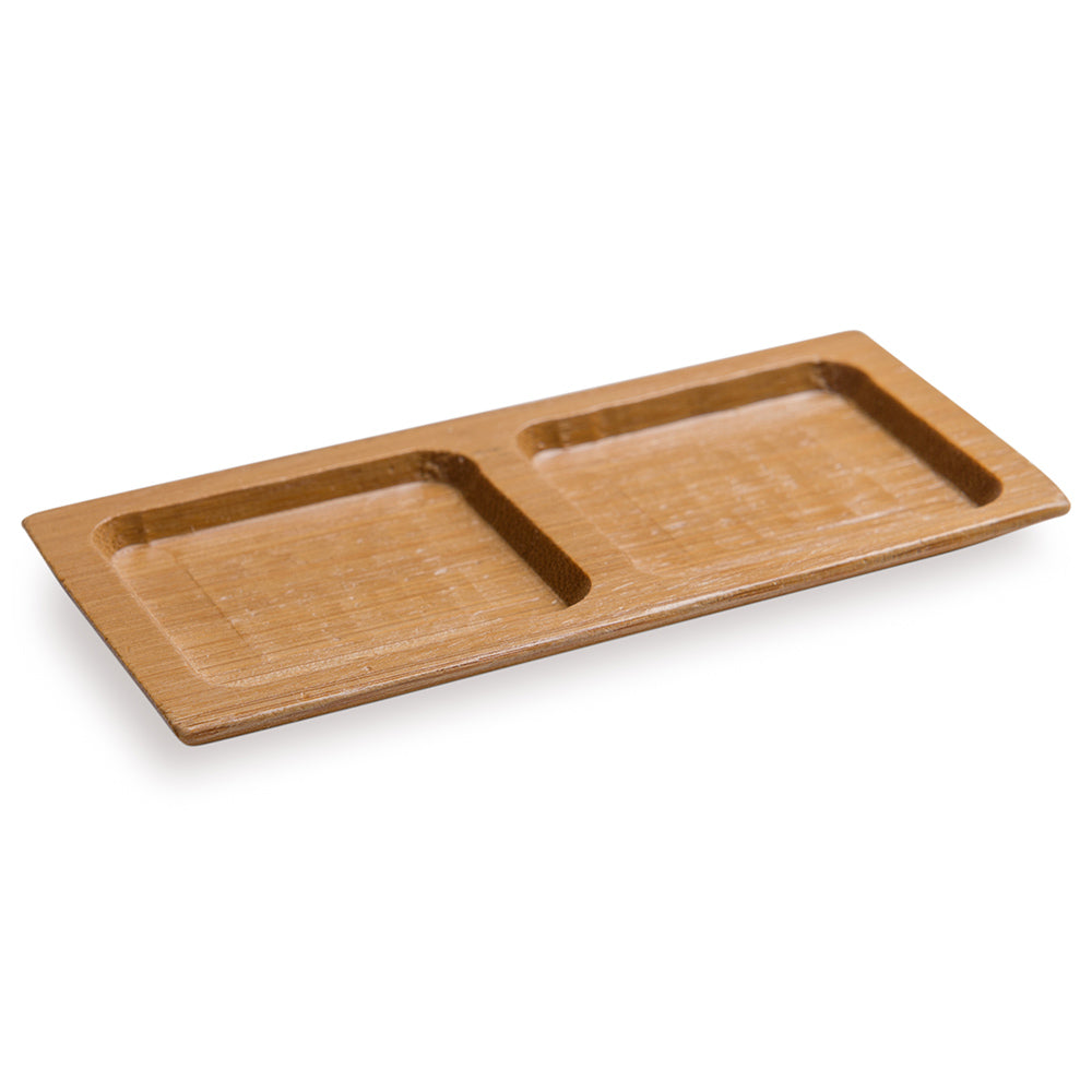 100-Pack Eco-Friendly Rectangle Bamboo Plates (4.75