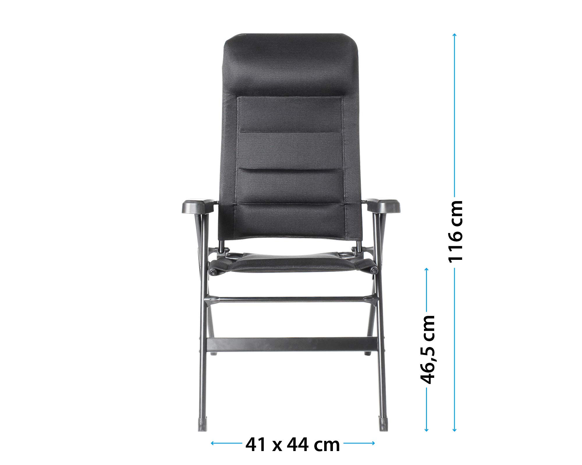 BRUNNER FRA601277 Aravel Camping Chaise Lounge Chair - Black, Portable Outdoor Folding Chair for Camping, Beach, Picnic, Backyard & Patio Relaxation