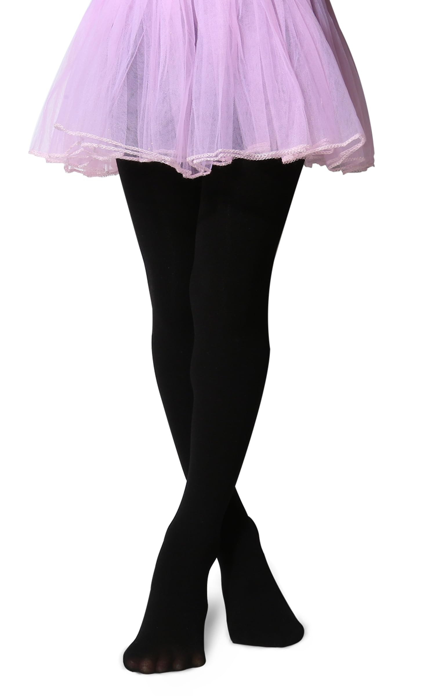 Henwarry 90D Ballet Dance Tights for Girls - Soft Microfiber School Uniform Leggings, Semi-Opaque Footed Stockings | Perfect for Ballet Class, Dance Practice & School Uniform Outfits