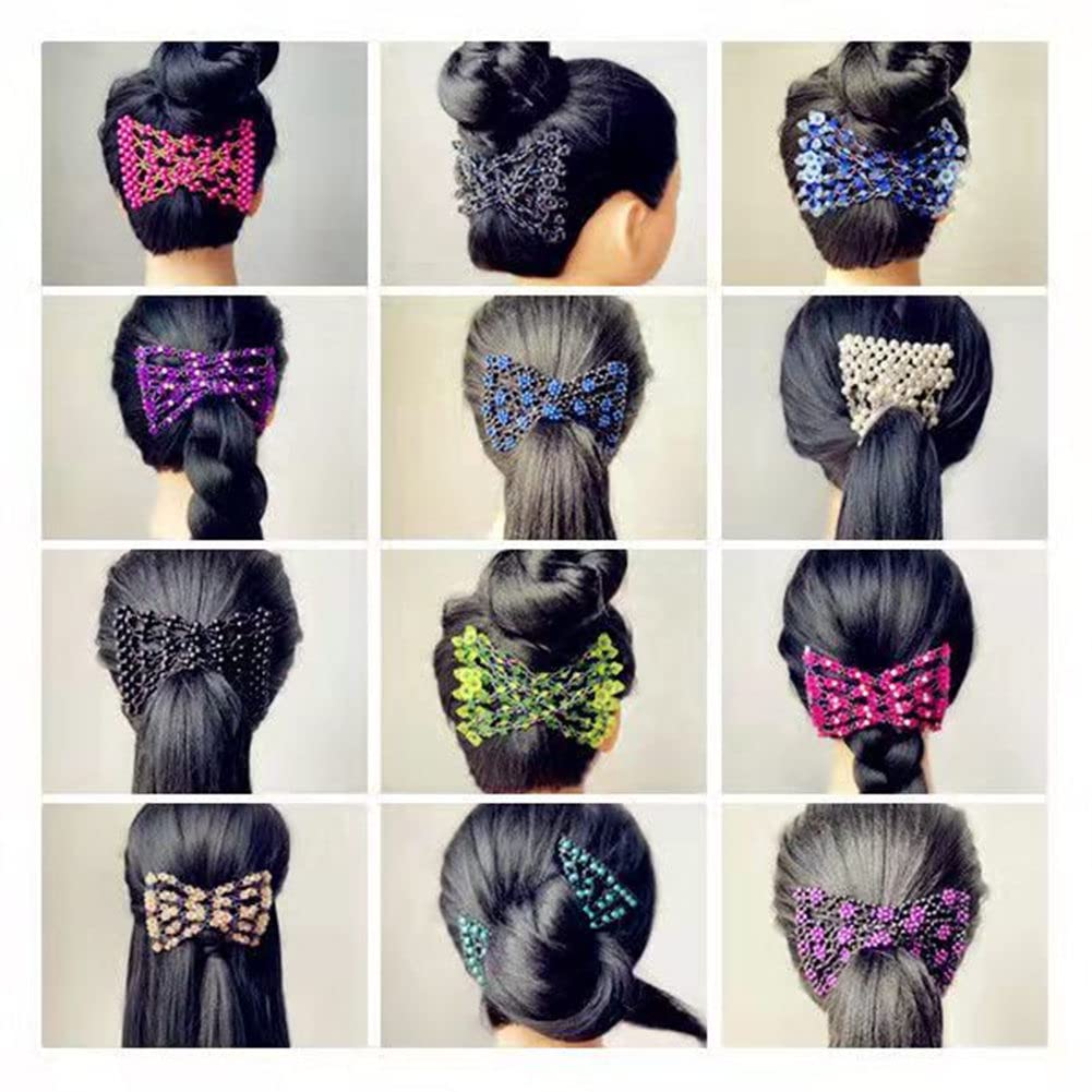 LOVEF Thick Hair Bun Maker Clips - 6PCS Waterproof Hair Accessories for Women | Easy Updo & Ponytail Holder | Perfect for Workouts, Swimming & Everyday Styling