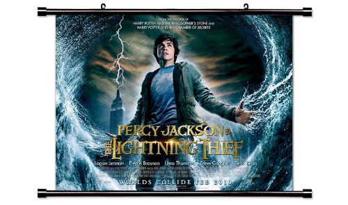 Percy Jackson and the Olympians The Lightning Thief Movie Poster - 32x24 Inch Fabric Wall Scroll Art - Perfect for Bedroom, Game Room & Movie Theater Decor