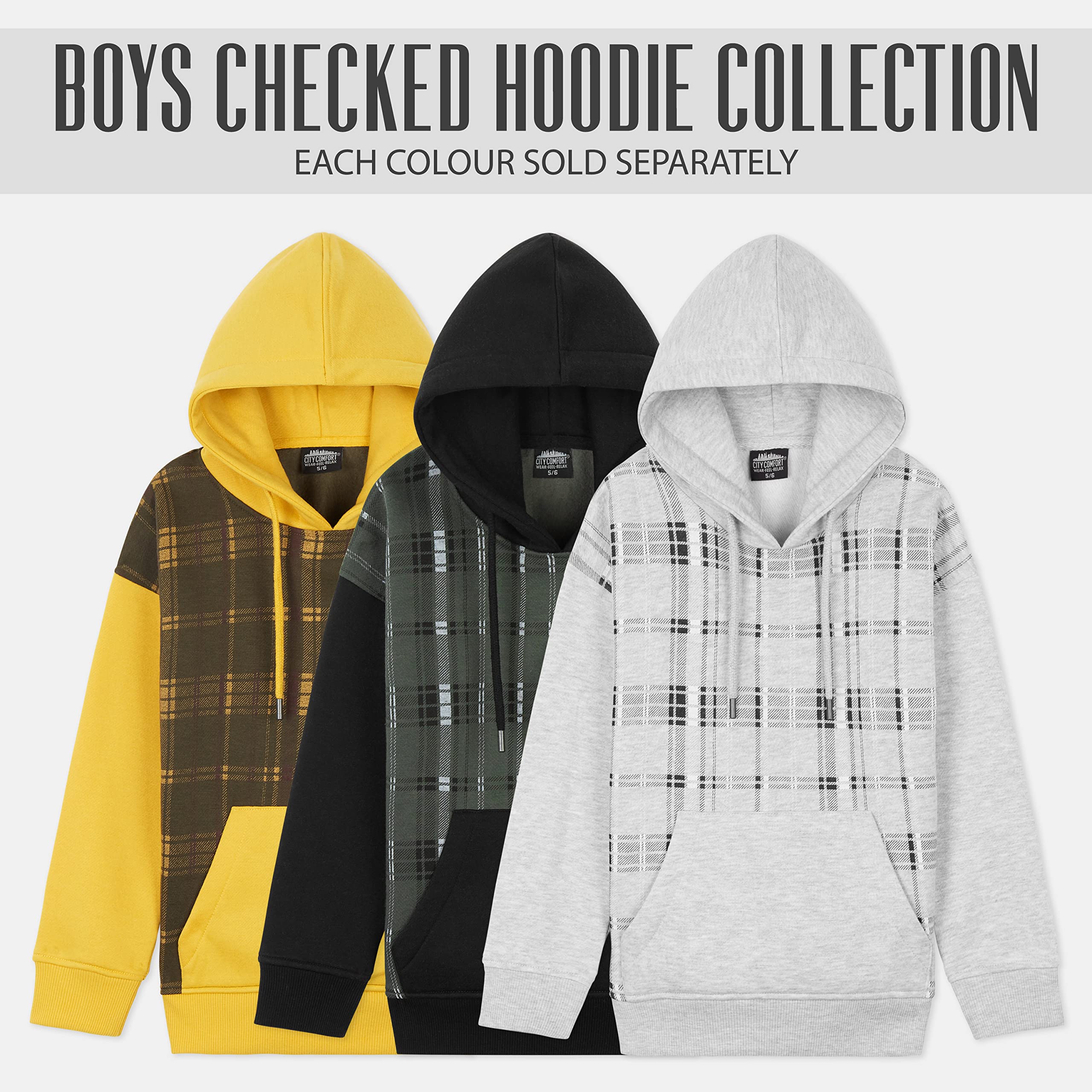 CityComfort Boys Gaming Hooded Sweatshirt - Soft Kids Pullover Hoodie for Gamers - Perfect Gift for Birthday & Game Nights