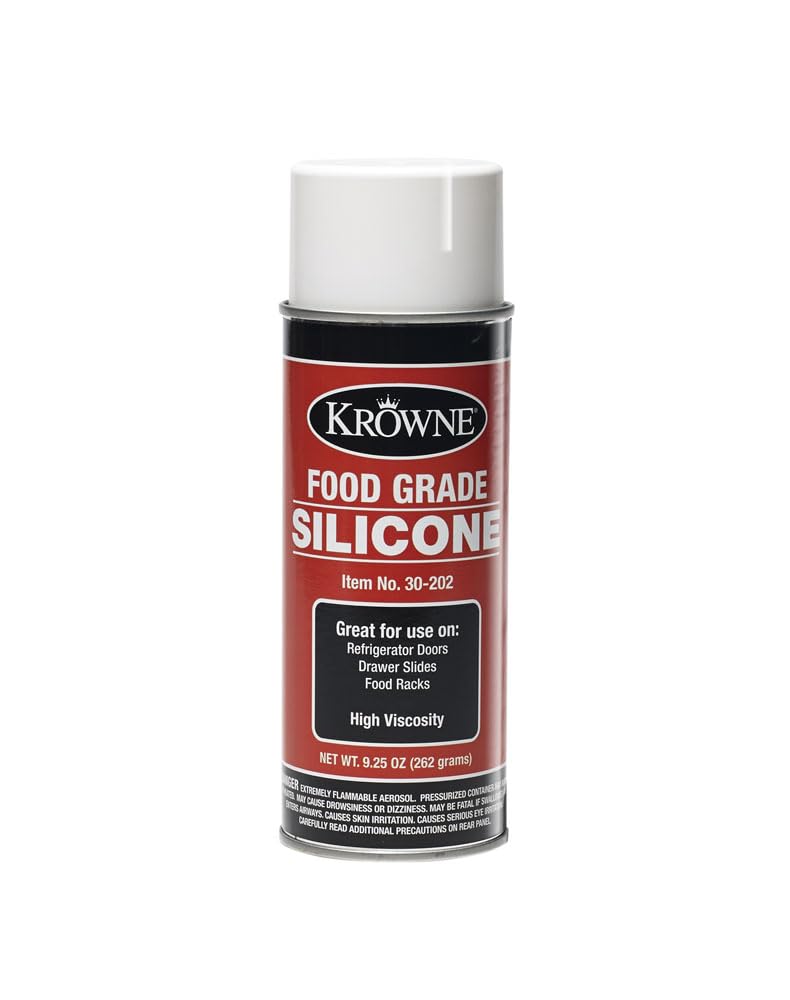 Krowne 30-202 Food Grade Silicone Lubricant Spray - Non-Toxic, FDA Approved for Baking Pans, Kitchen Utensils & Food Processing Equipment - Perfect for Home & Commercial Use