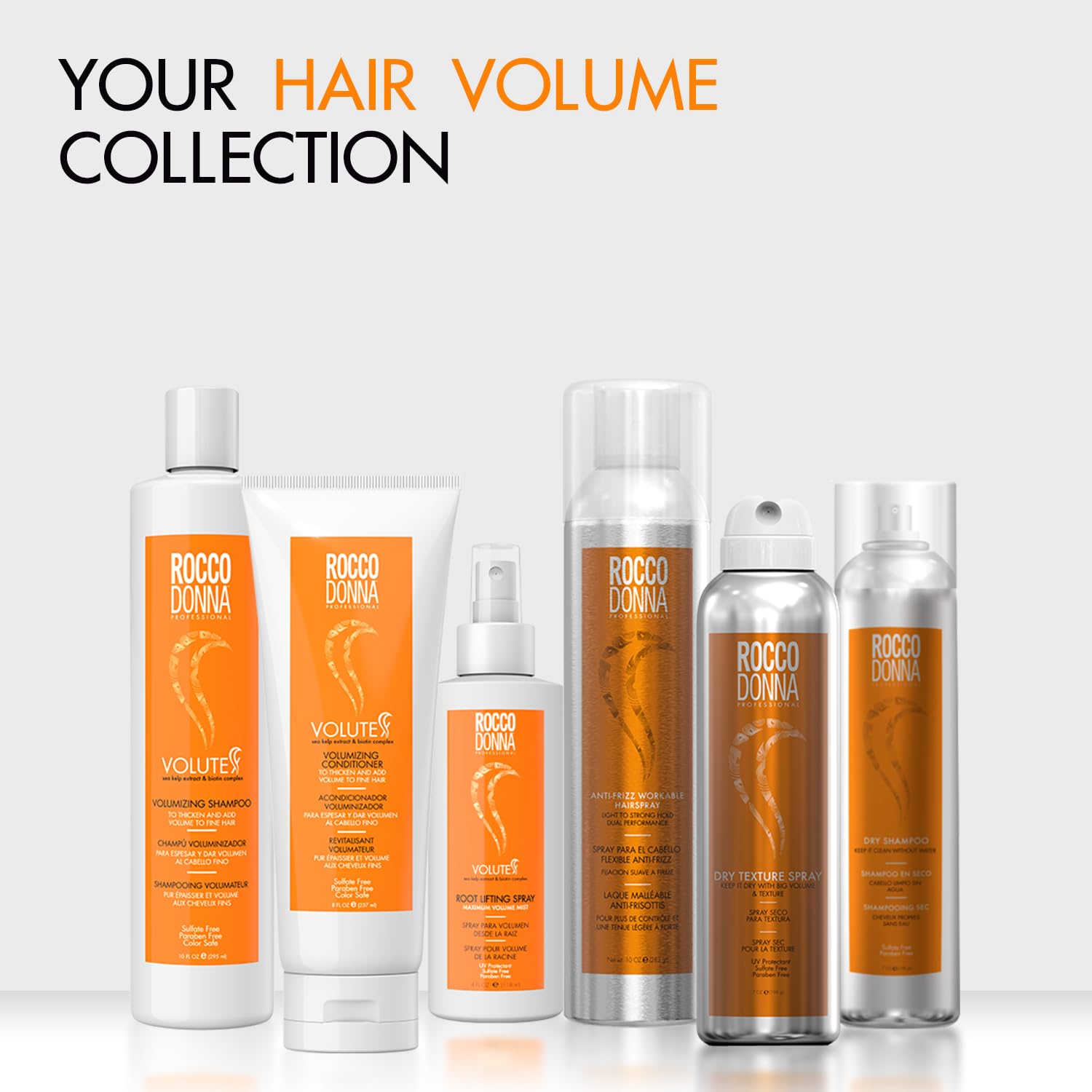 Rocco Donna Dry Shampoo Spray - Oil Absorbing & Volumizing for Fresh Hair | 7 oz