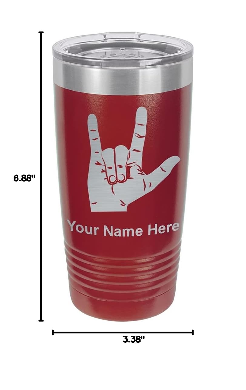 LaserGram 20oz Vacuum Insulated Stainless Steel Tumbler Mug with 