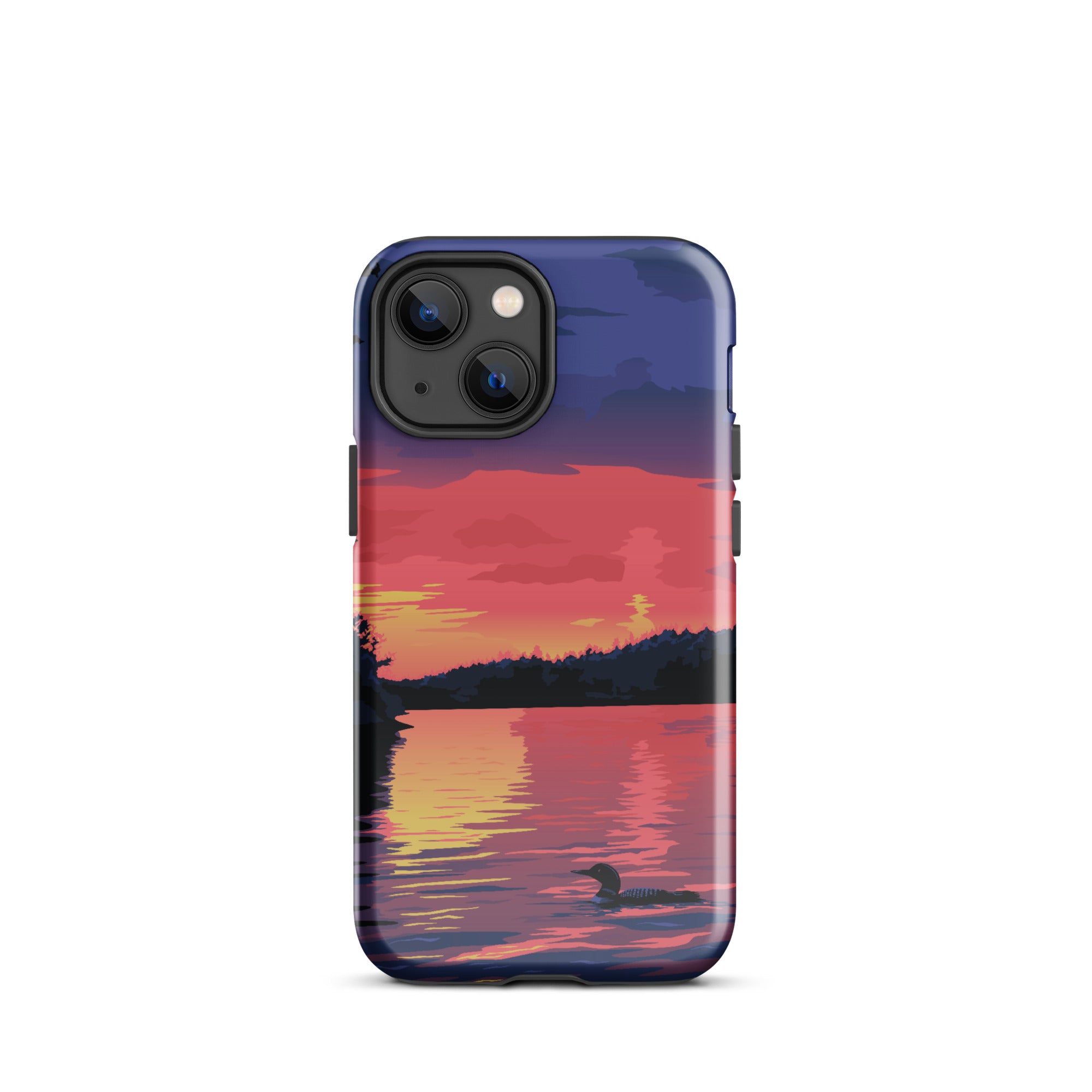 Premium iPhone Protective Case with Sunset Loon Design - Shockproof & Scratch-Resistant Cover for iPhone [Models] | Perfect for Outdoor Adventures, Travel & Daily Protection