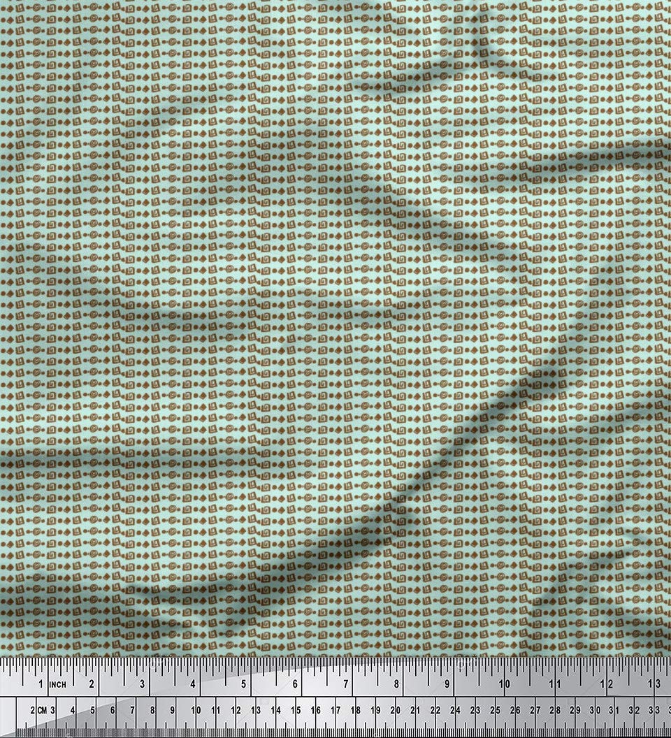 Soimoi Moss Green Georgette Fabric by The Yard - 42