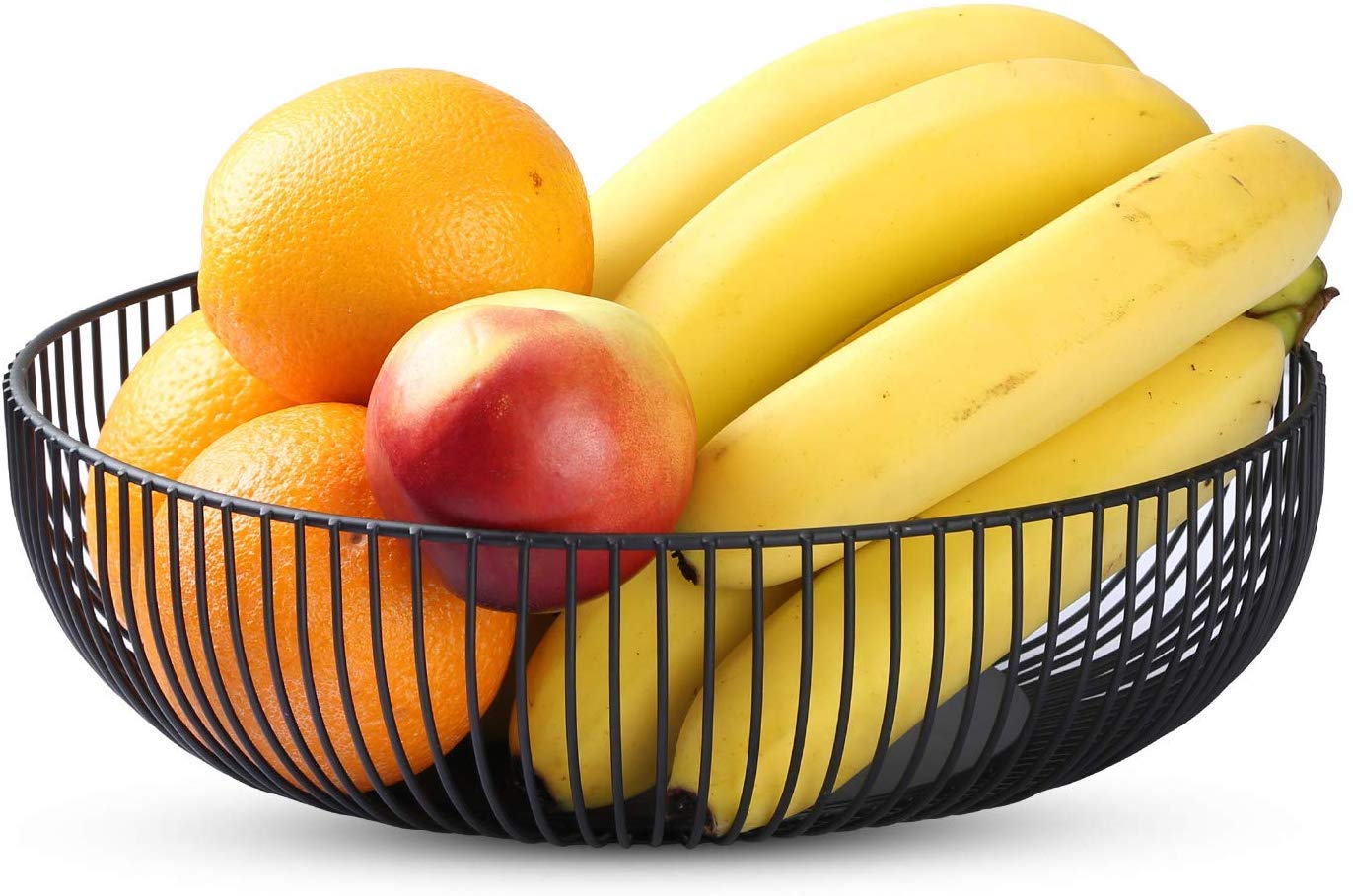 LANDTOM Creative Wire Fruit Bowls - Modern Fruit Basket & Snack Storage Holder for Kitchen, Dining Table, or Countertop (24 x 15 Inches, Chrome) - Perfect for Fresh Fruits, Snacks, Party Serving & Home Decor