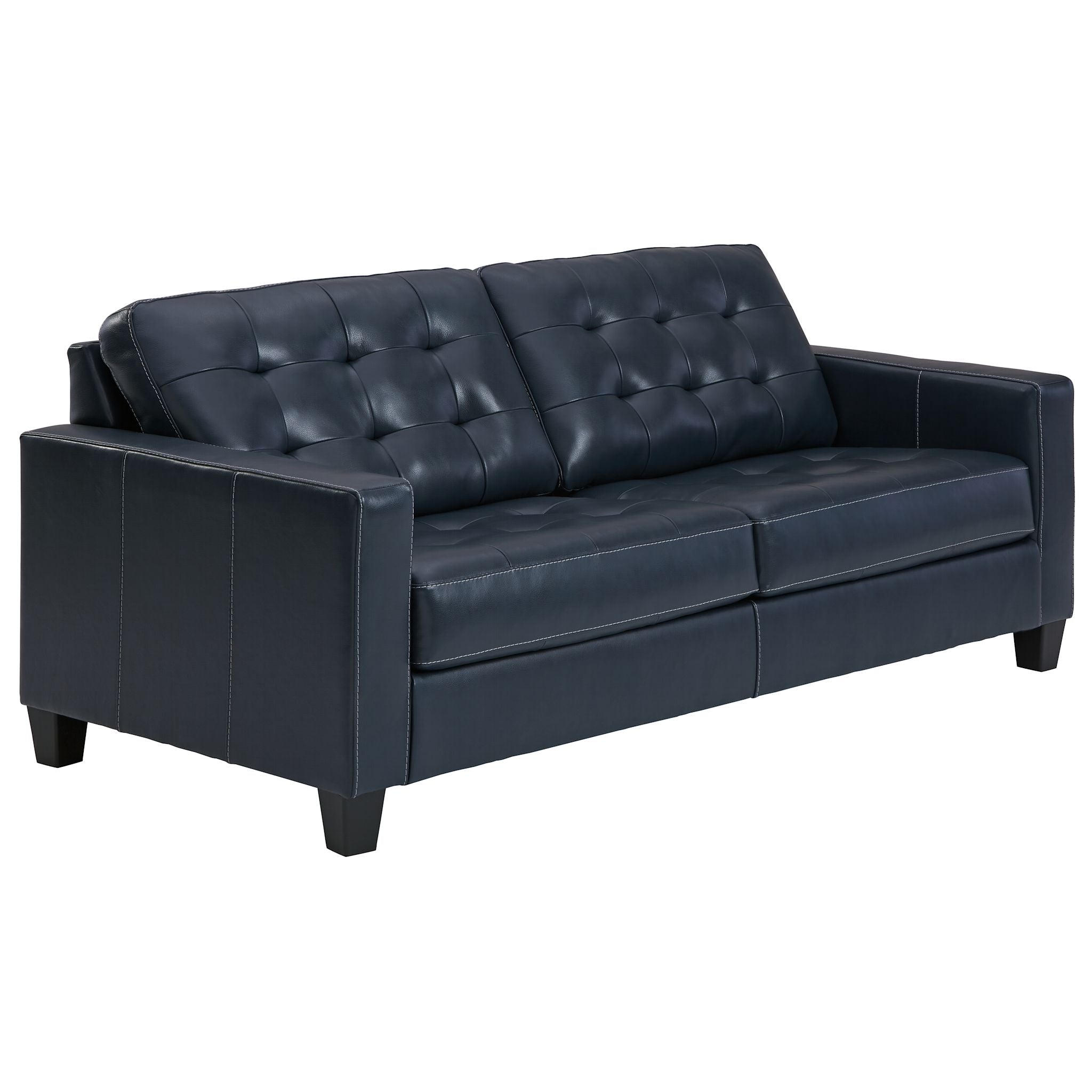 Altonbury Queen Size Sofa Bed with Pull-Out Sleeper - Navy Blue Fabric - Perfect for Small Spaces, Guest Rooms & Apartments
