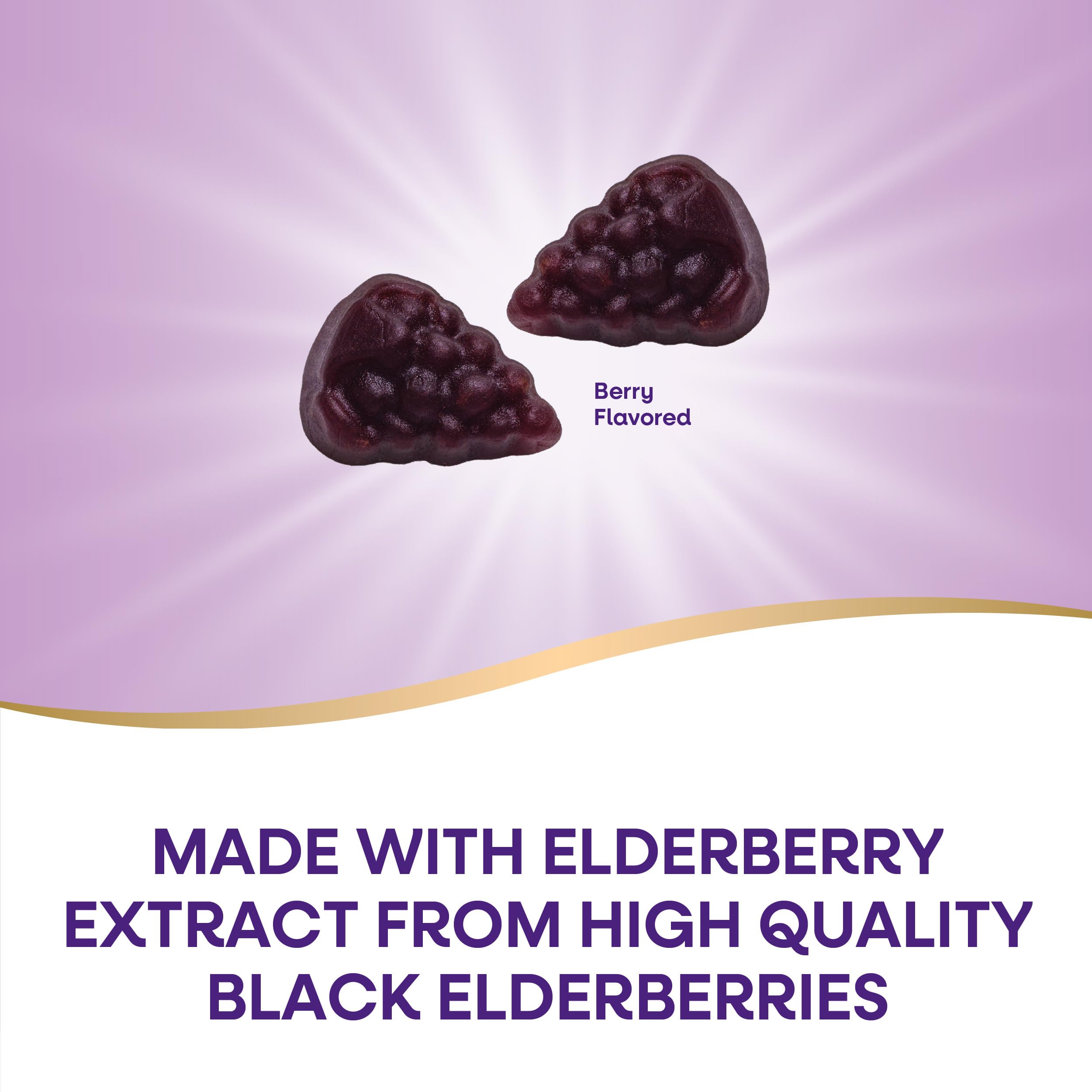 Nature's Way Sambucus Elderberry Immune Gummies for Kids - Immune Support with Black Elderberry Extract, Vitamin C & Zinc - 60 Count - Great for Daily Immune Boost & Cold Season Protection (Packaging May Vary)