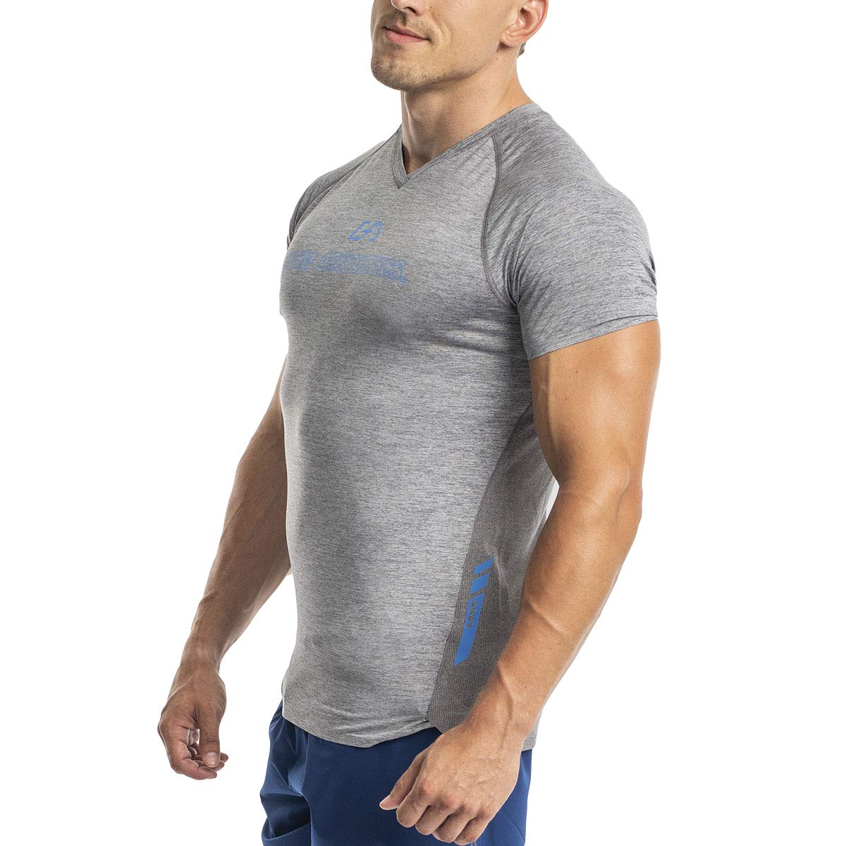 Men's Gym Training Short Sleeve T-Shirt - Slim Fit Moisture Wicking Quick Dry Anti Odor Workout Shirt for Running, Weightlifting & CrossFit