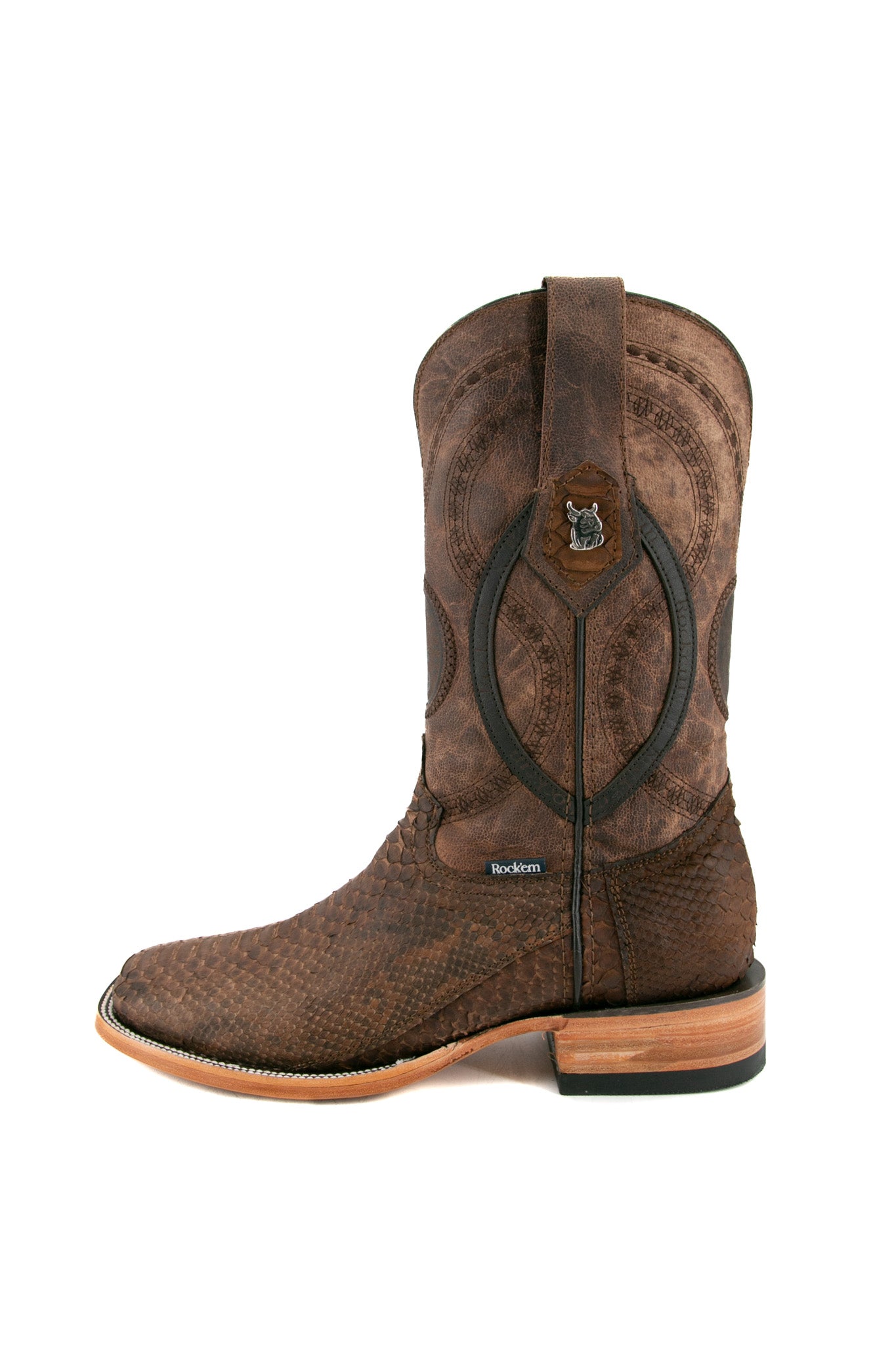 Exotic Python Square Toe Cowboy Boots for Men & Women - Western Style Fashion Boots for Rodeo, Country Music Festivals & Night Out
