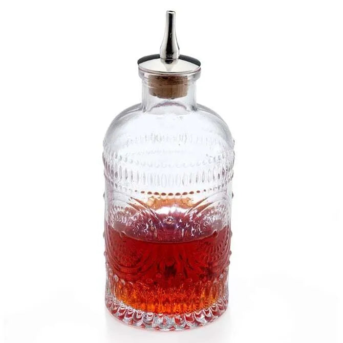 Barfly Glass Bitters Bottle - 6.8 oz Premium Cocktail Mixing Bottle for Bartenders & Home Bars - Perfect for Craft Cocktails, Old Fashioned Drinks & Mixology Essentials