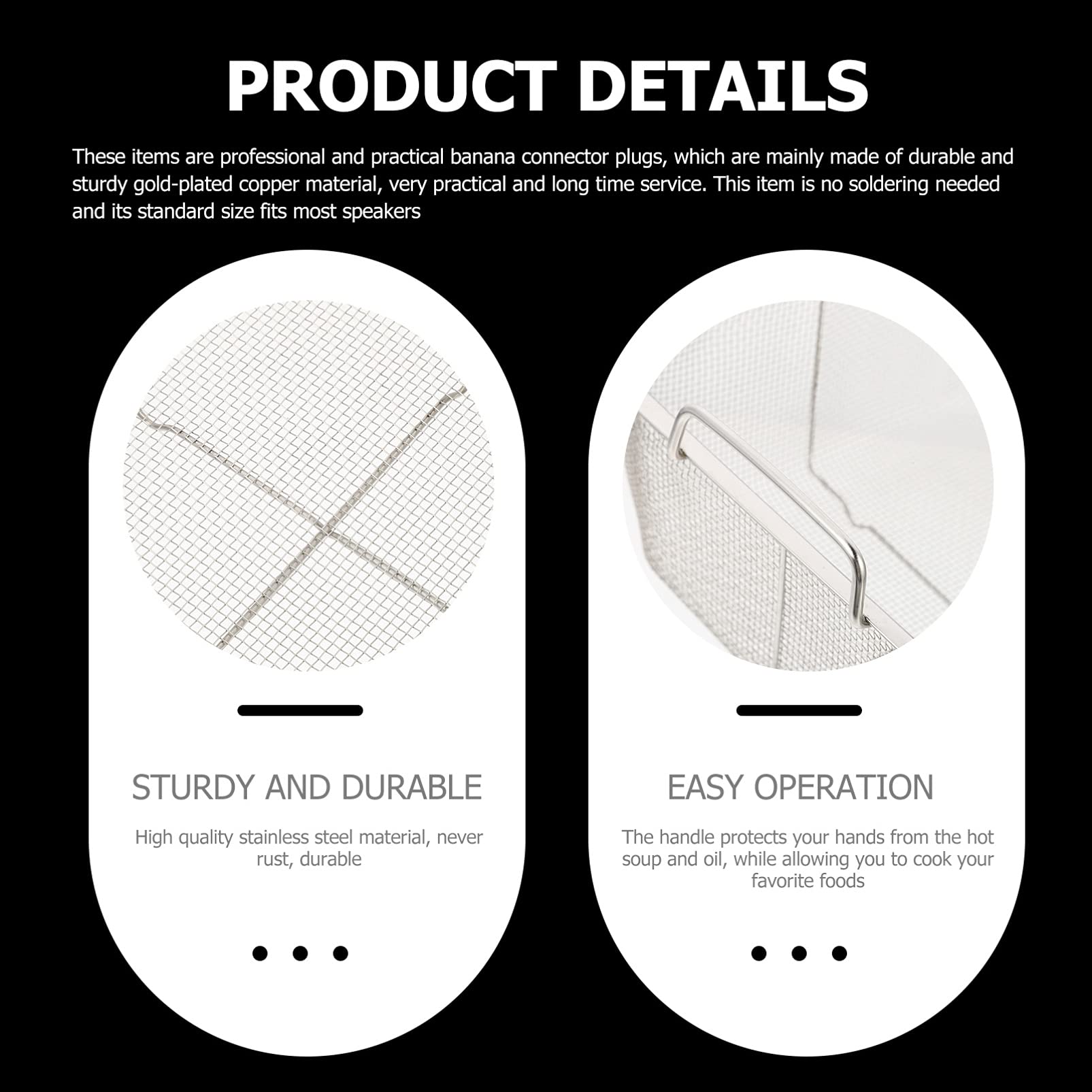 DOITOOL Stainless Steel Deep Fry Basket - Round Wire Mesh French Fry Basket with Folding Handle for Kitchen, Perfect for Frying Chips, Chicken Wings, and Donuts - Ideal for Home Cooking and Restaurant Use
