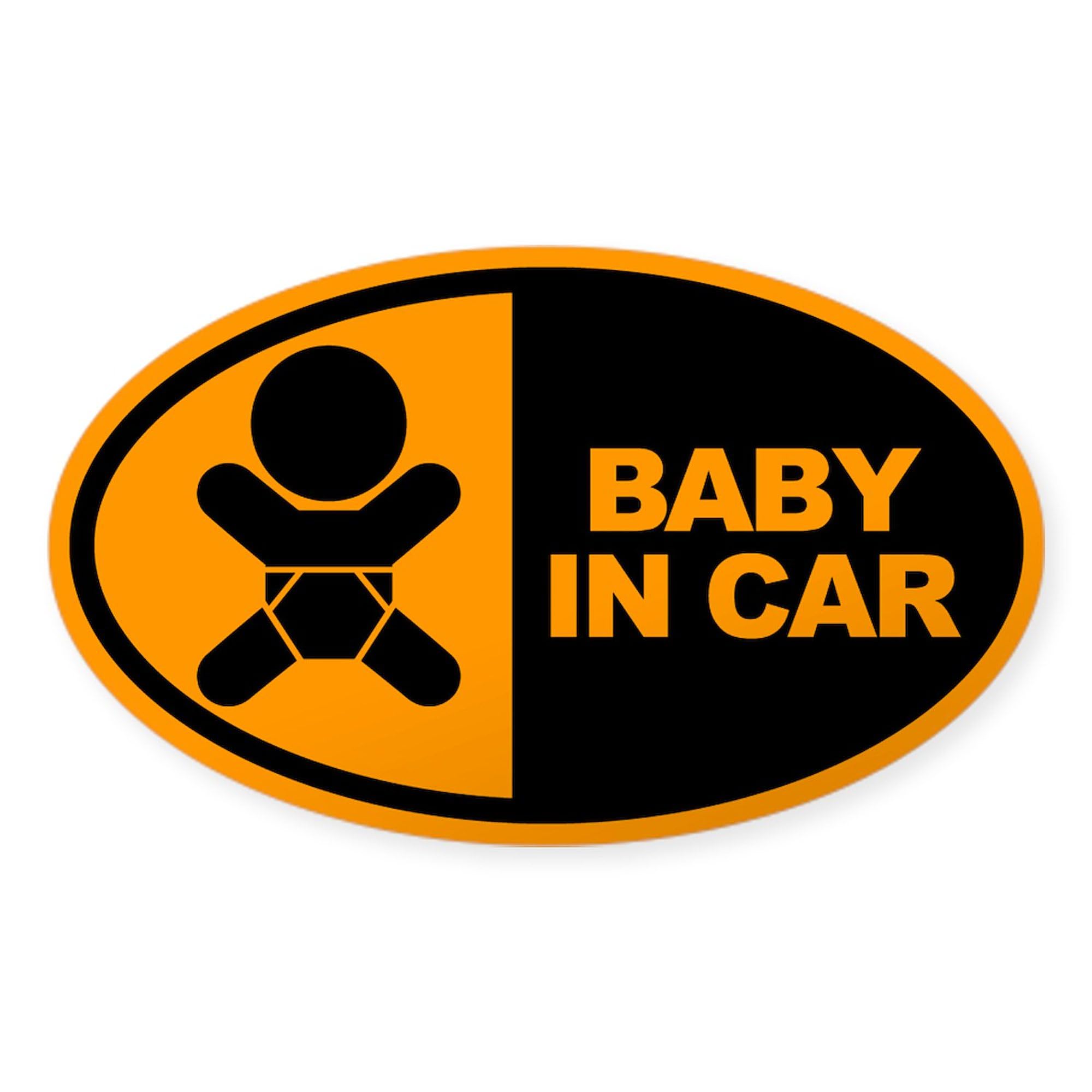 Baby On Board Safety Sticker - Oval Car Bumper Decal for Child Safety Awareness | Perfect for Family Cars, School Pickup & Road Trips