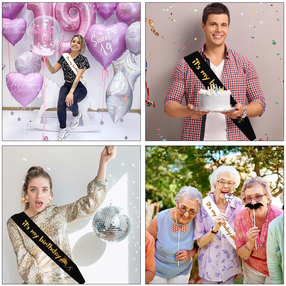 My Birthday Sash - Personalized Birthday Decorations & Party Supplies for Women & Men - Perfect for Birthday Parties, Bachelorette, Bridal Showers & Special Events